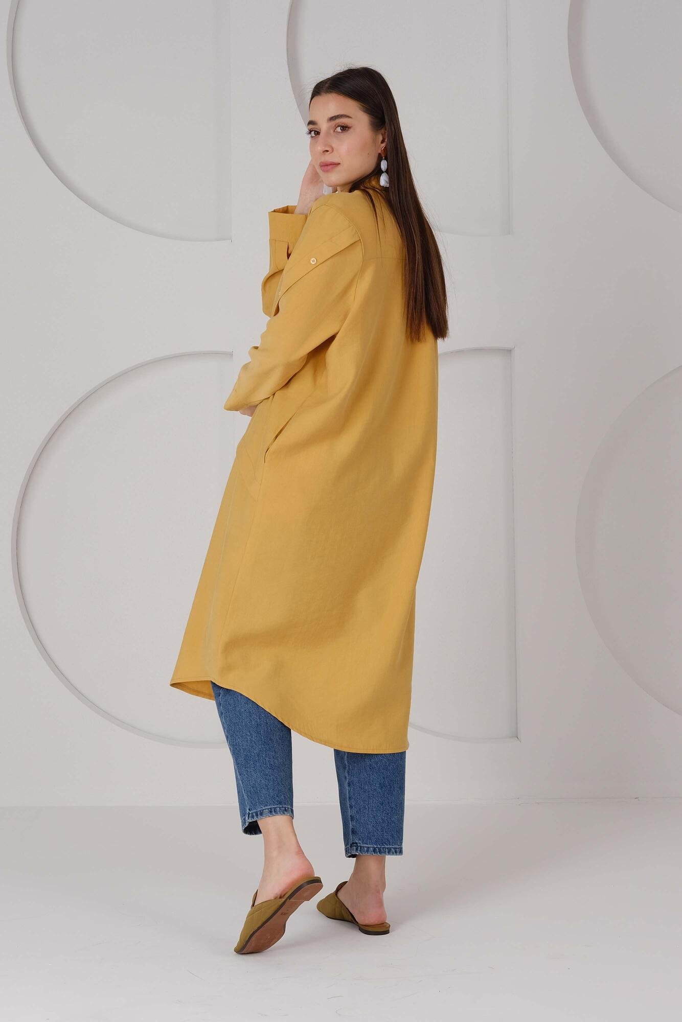 Mustard Buttoned Tunic Arm