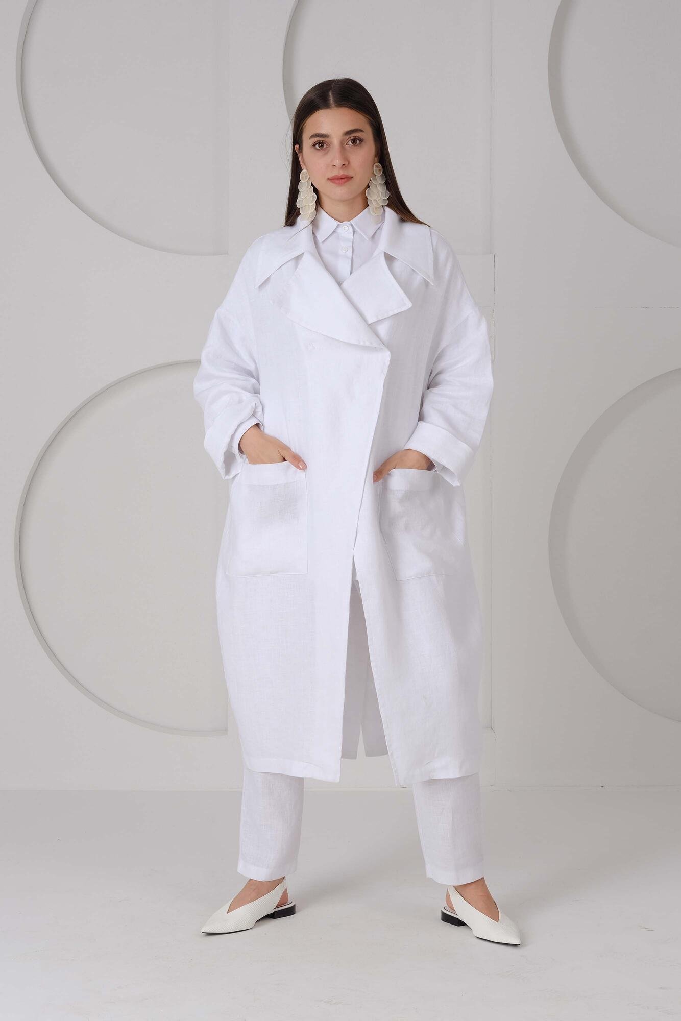 Raw White Linen Jacket