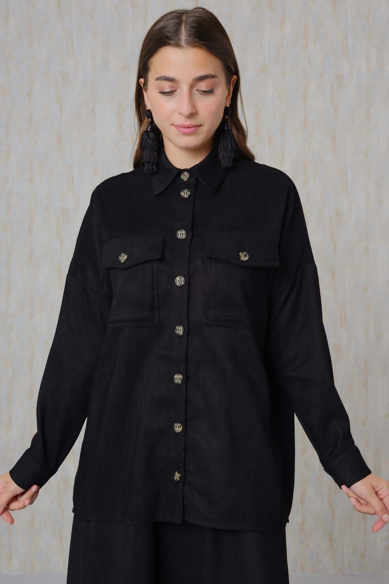 Chenille Black Shirt