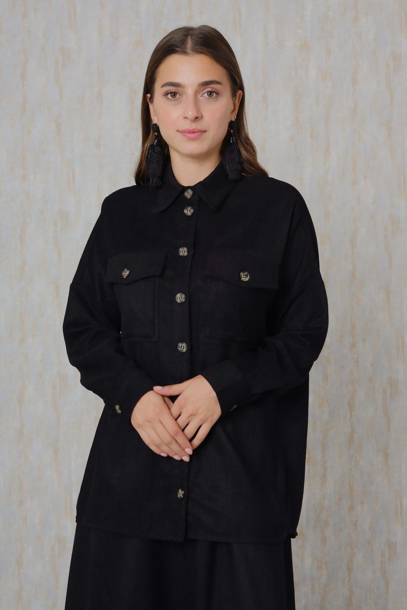 Chenille Black Shirt