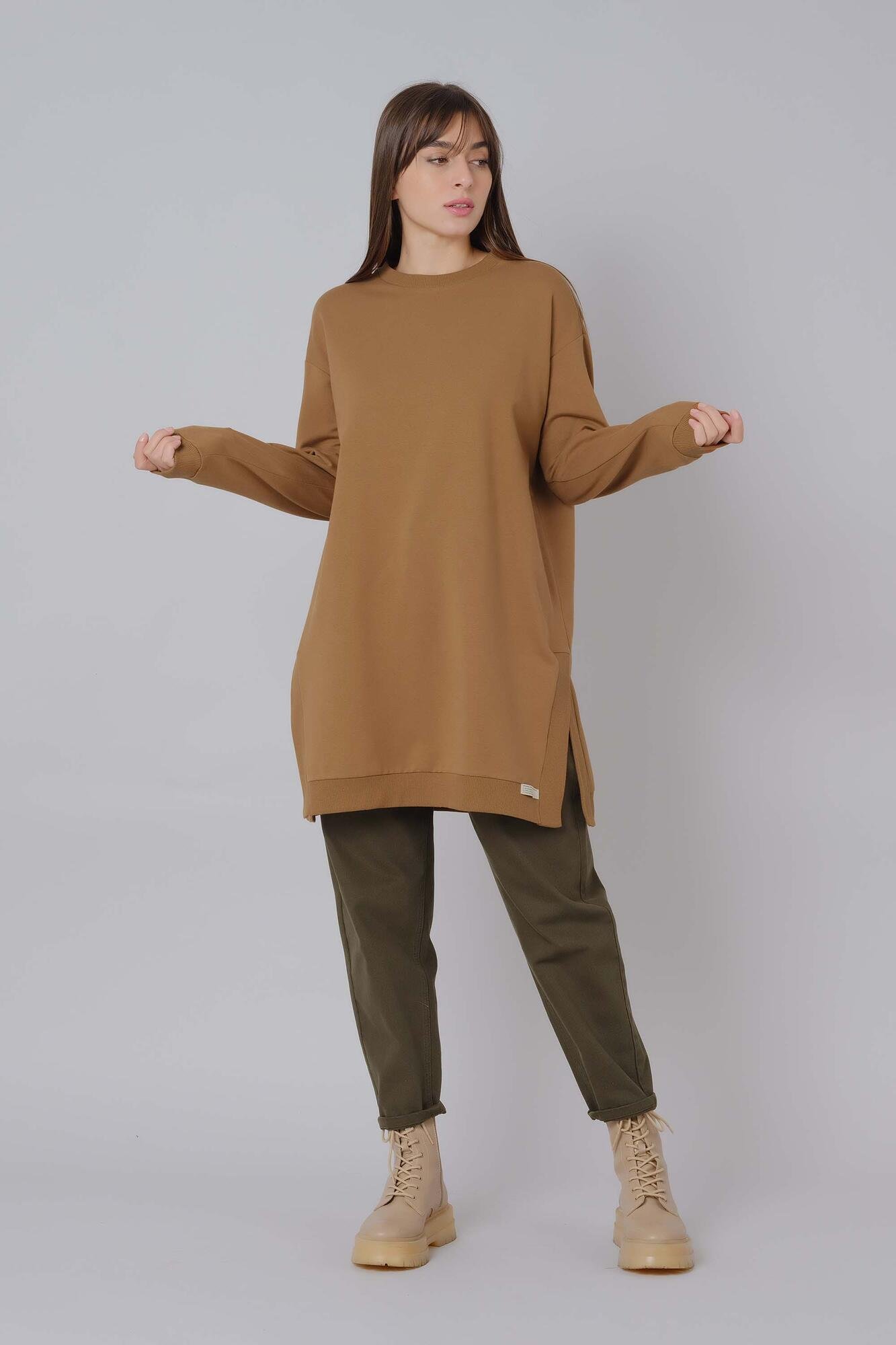 Cami Detailed Tunic Brown 