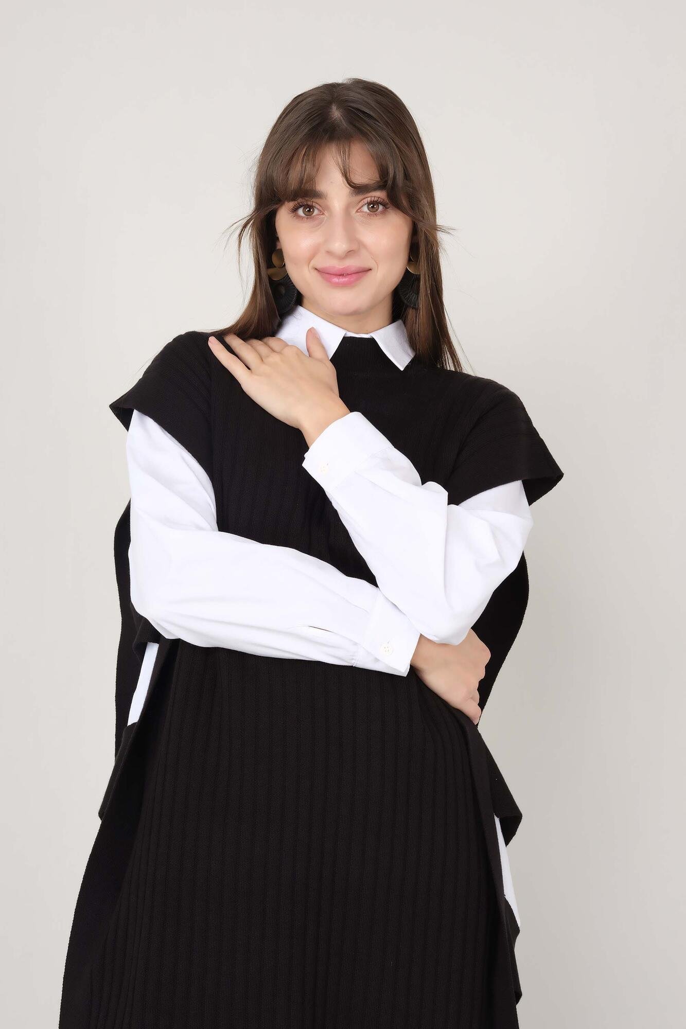 Band Detailed Sweater Black 