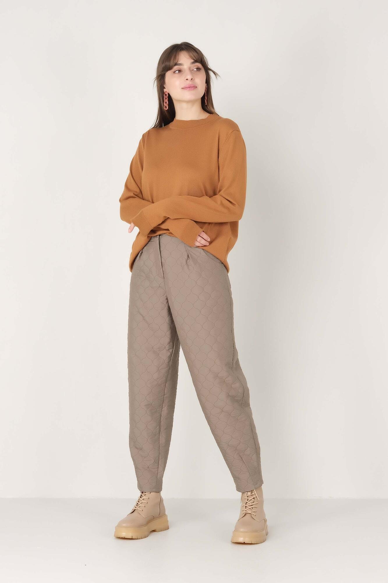 Quilted Trousers Mink 
