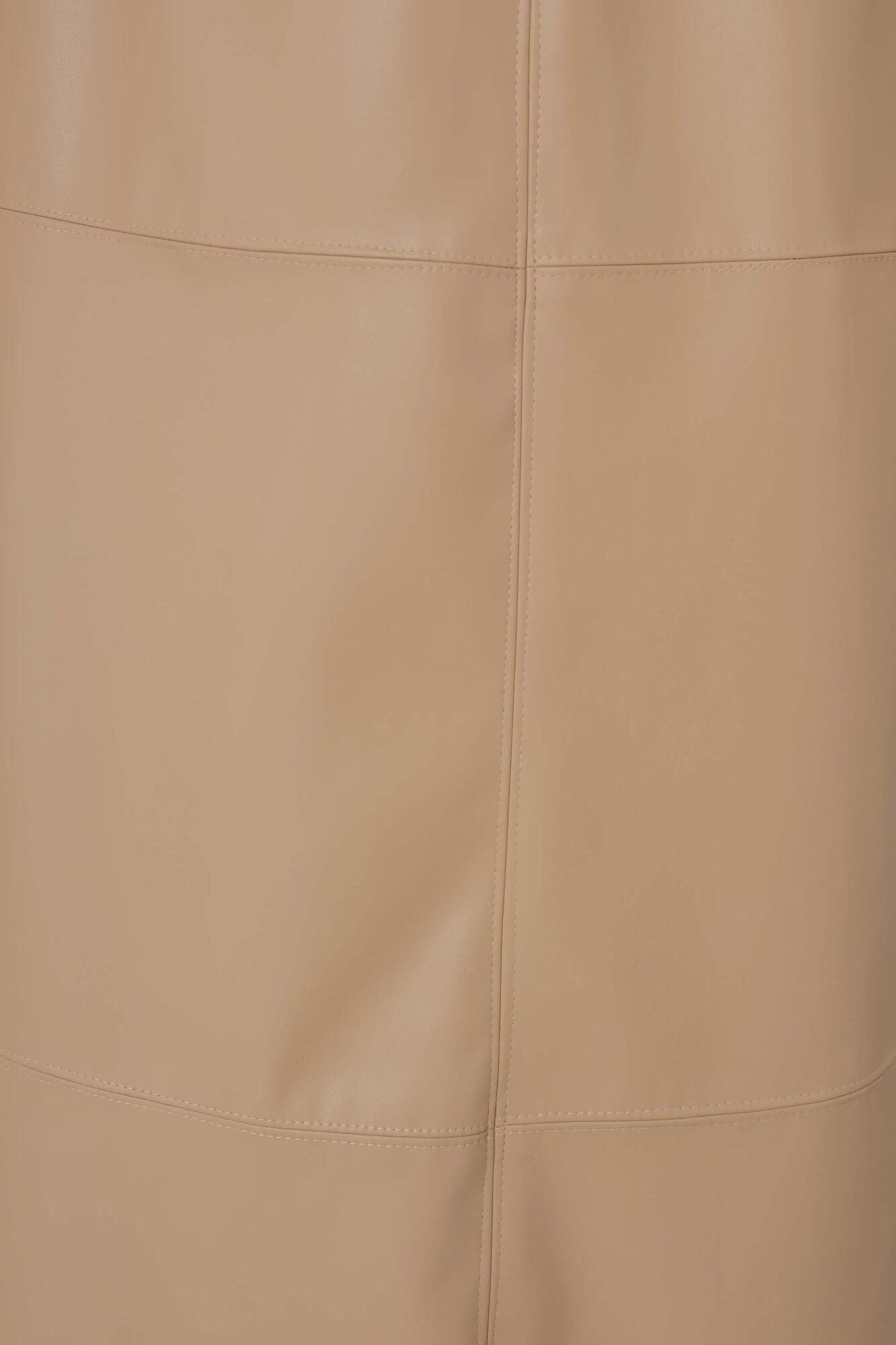 Leather skirt beige