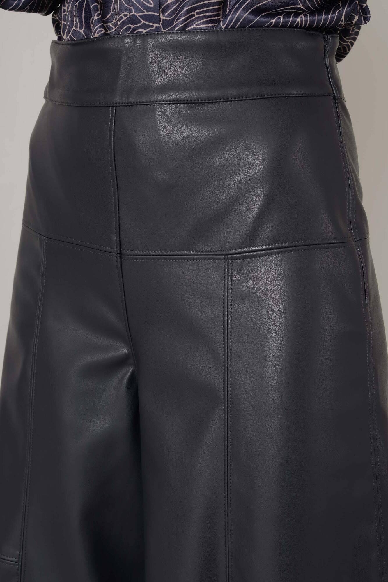 Leather plenty of trousers navy blue