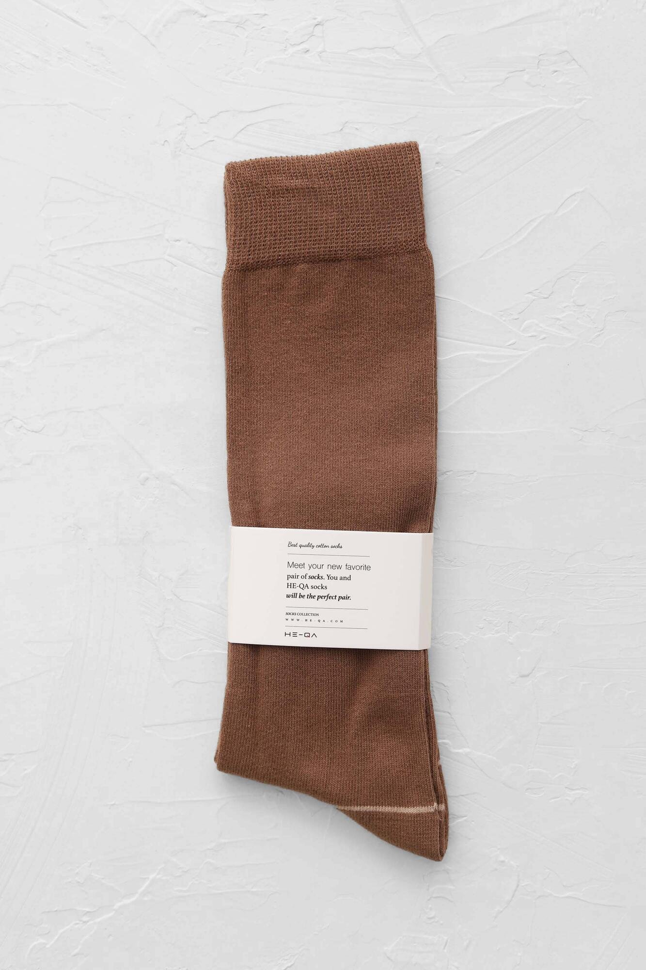 Çizgi Detaylı Diz Altı Çorap Browni
