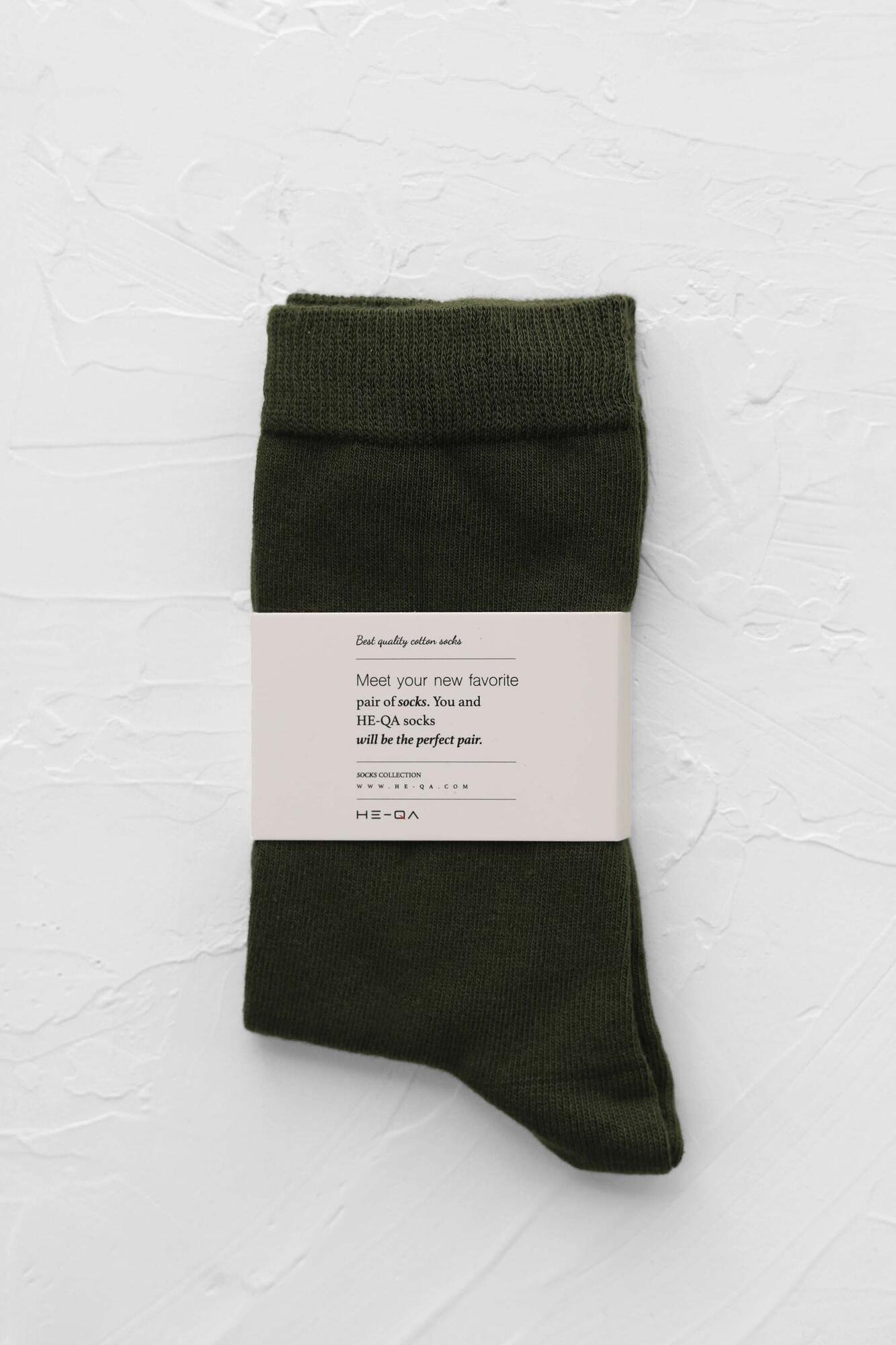 Flat Army Green Ankle Socks
