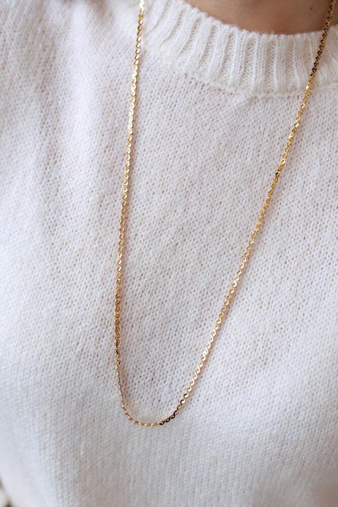 Knitting Chain Gold Necklace