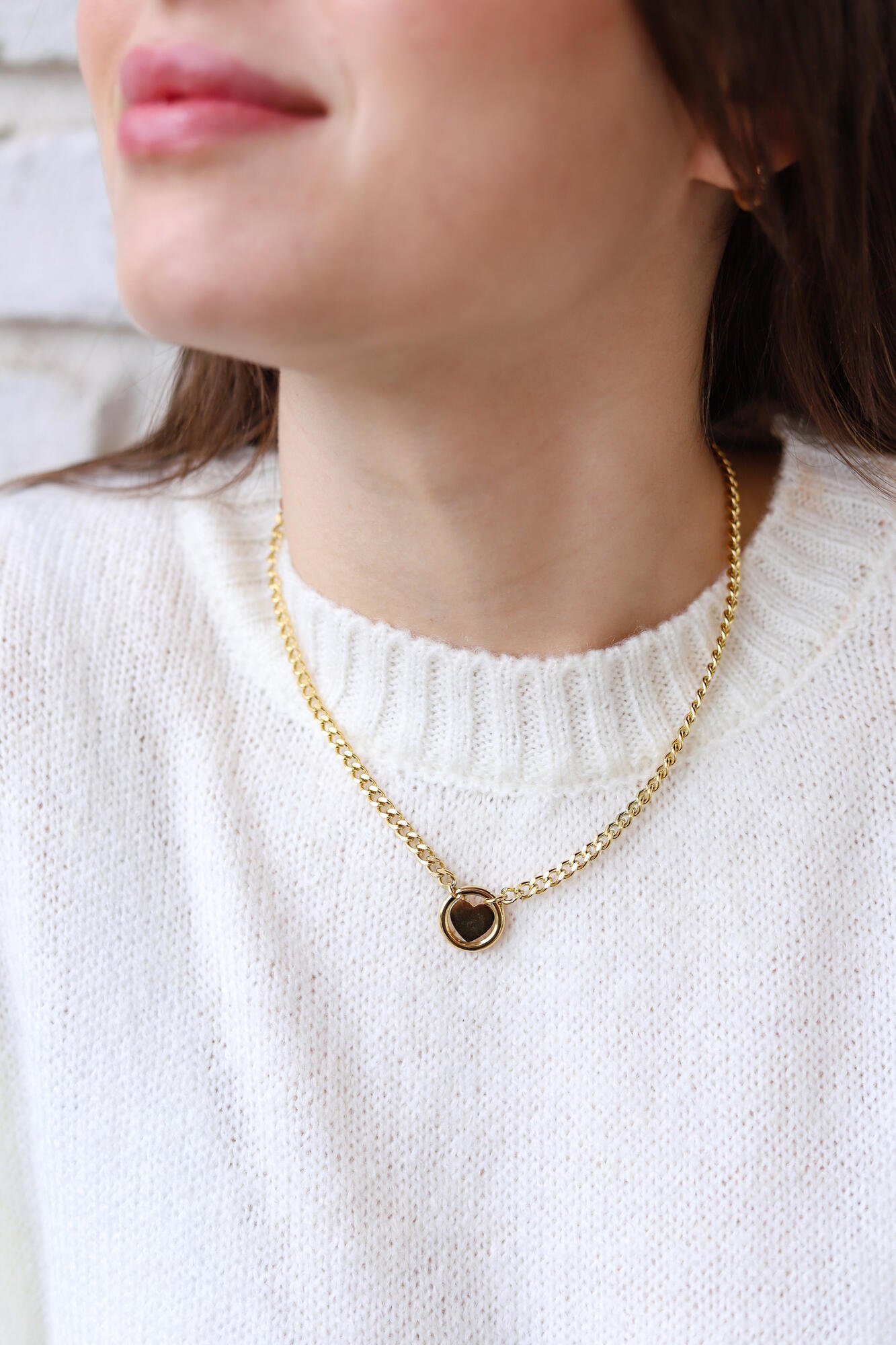 Hearted gold necklace