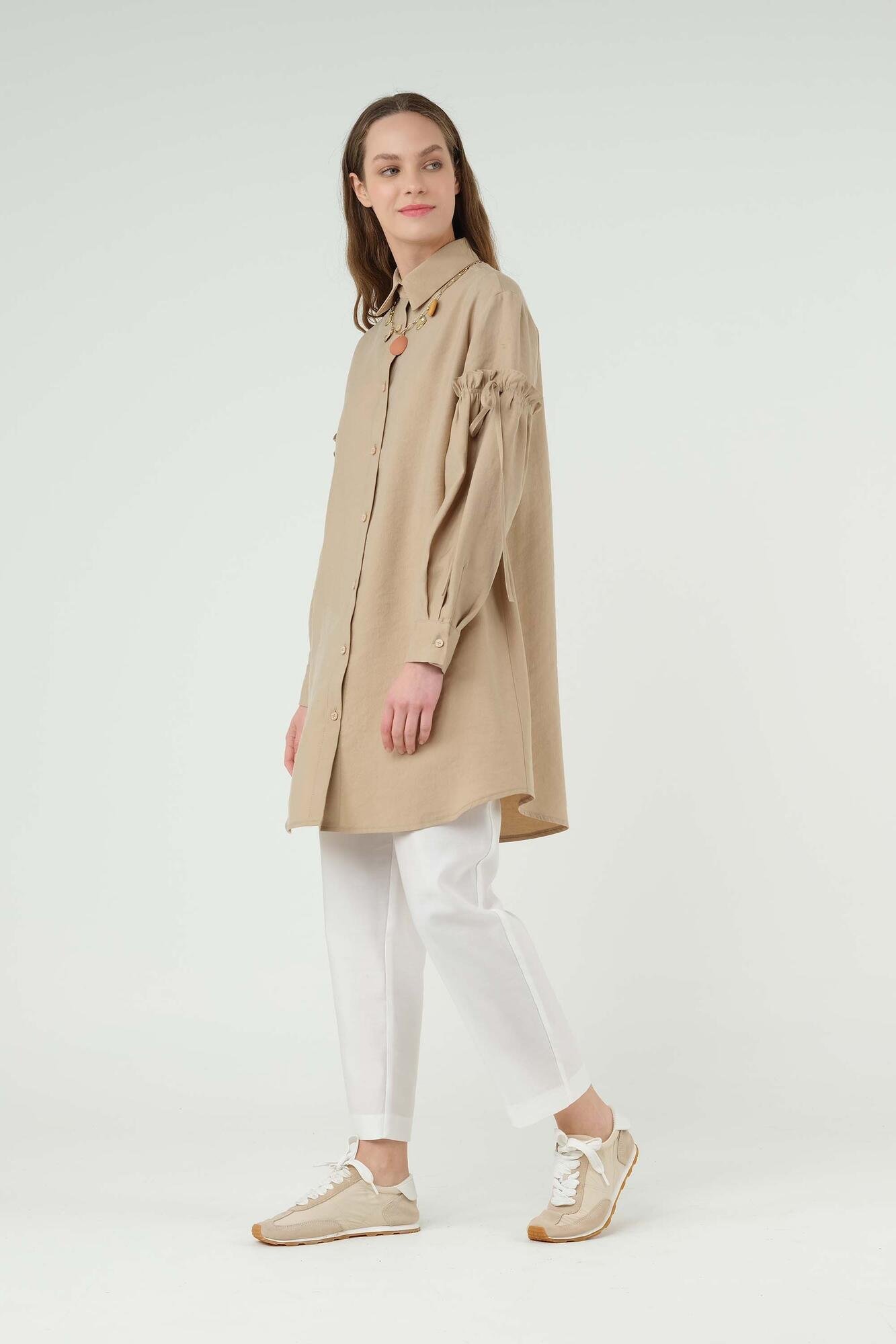Strapped Arms Tunic Light Camel 