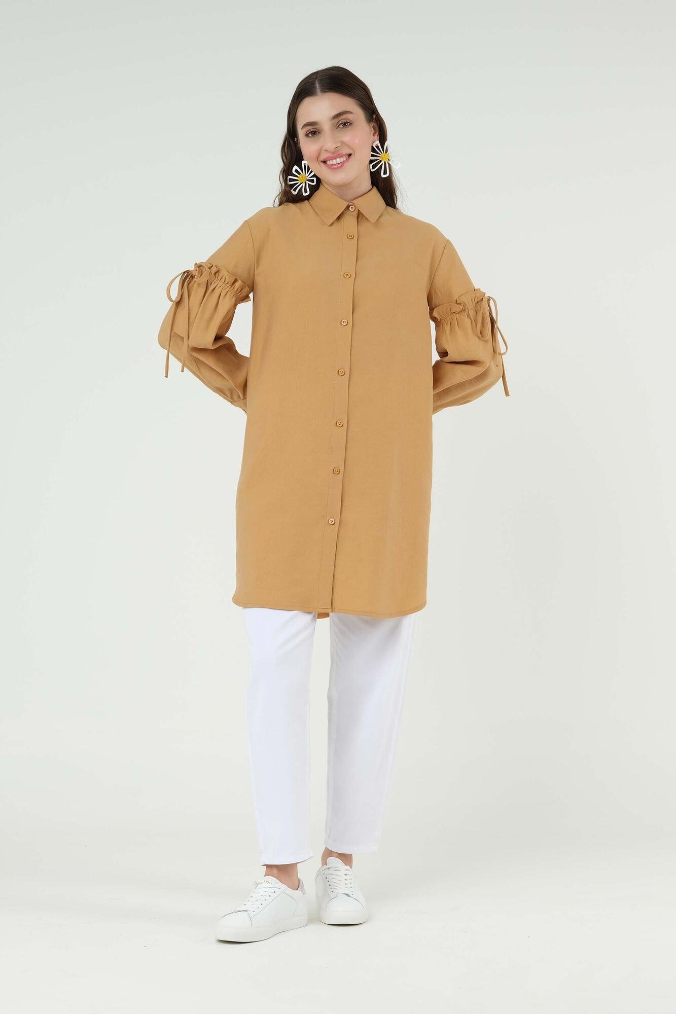 Strapped Arms Tunic Mustard 