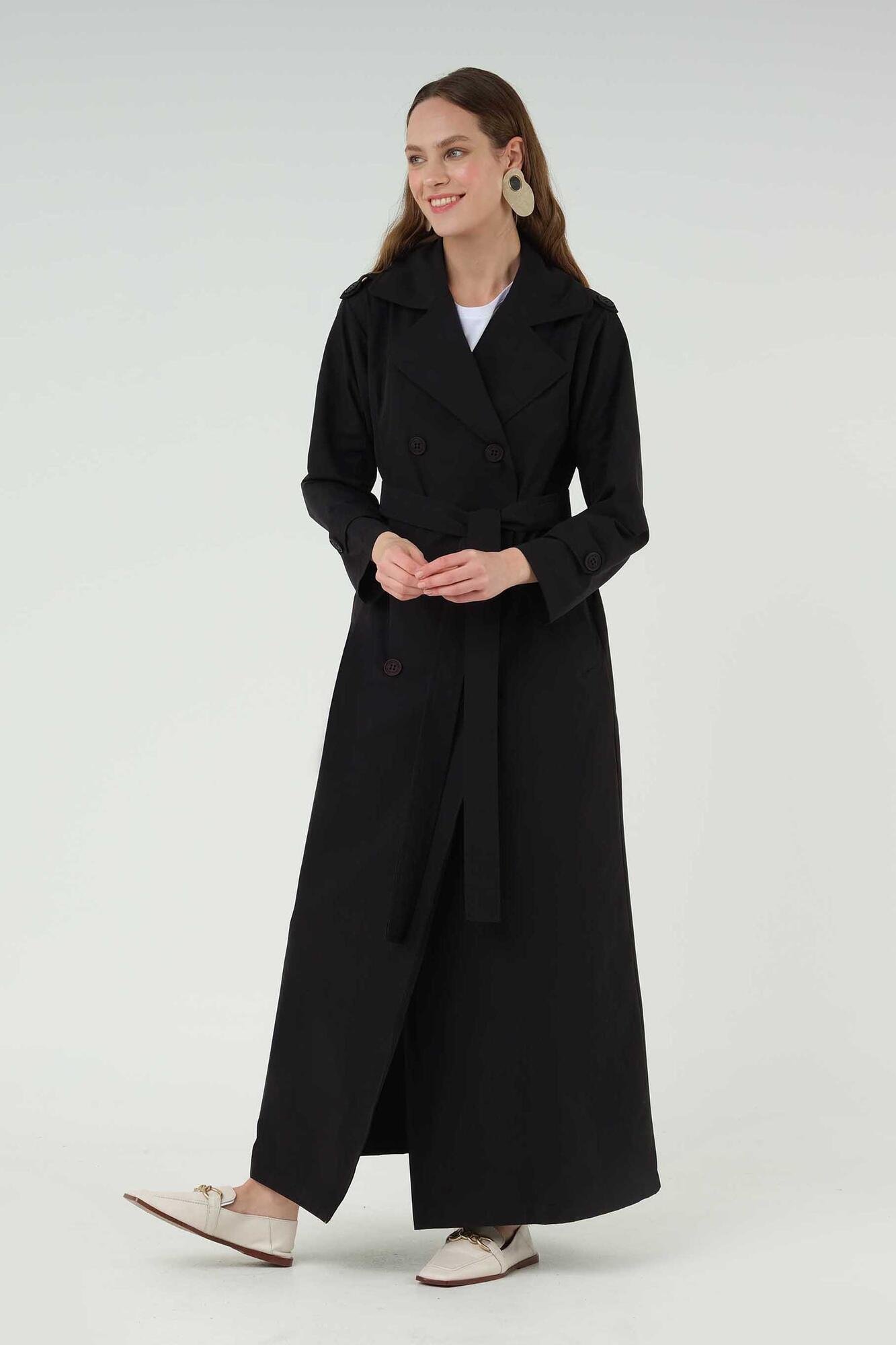 Double Breasted Trenchcoat Black 