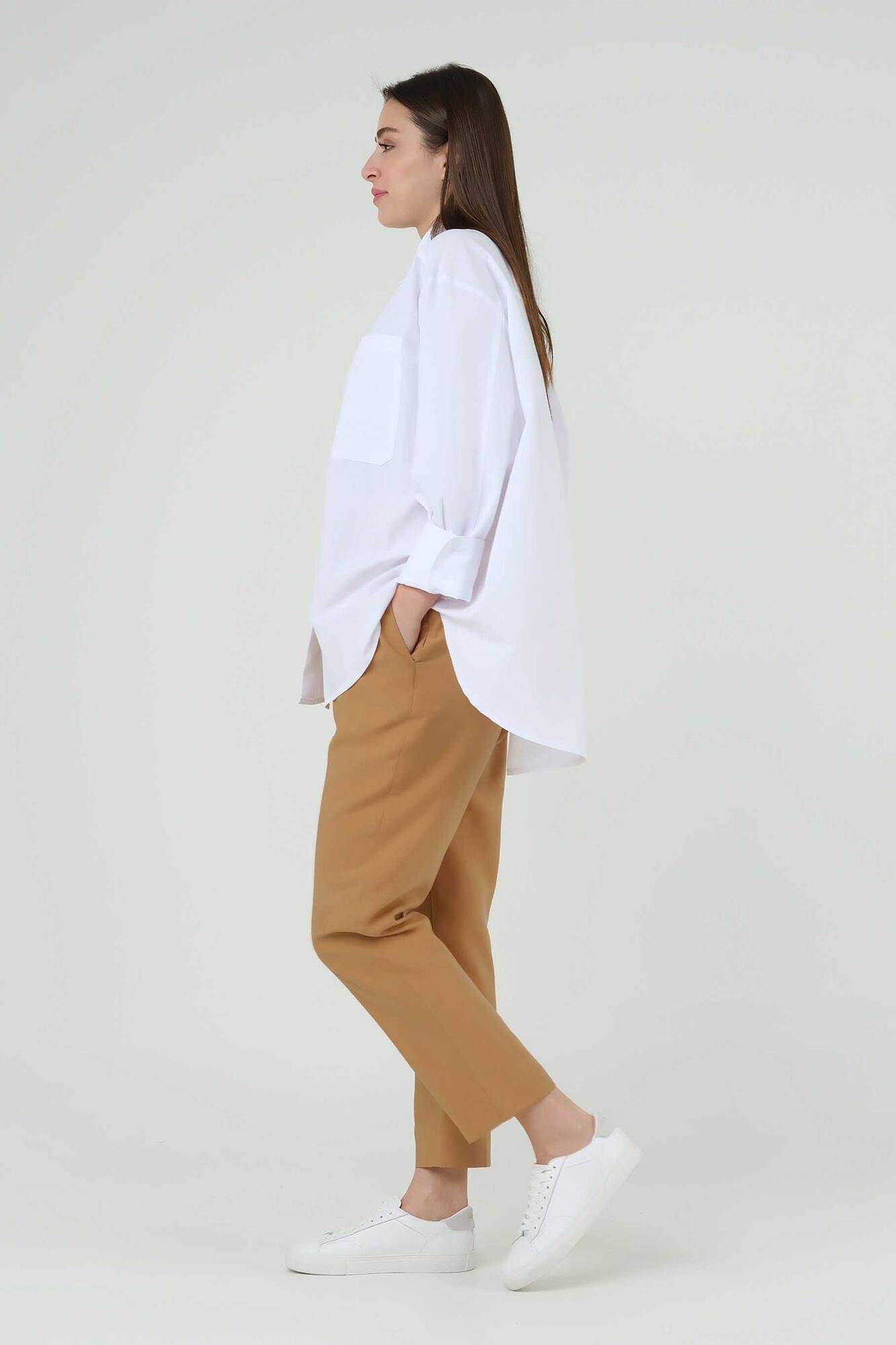 Front Pleated Trousers Soft Yellow 