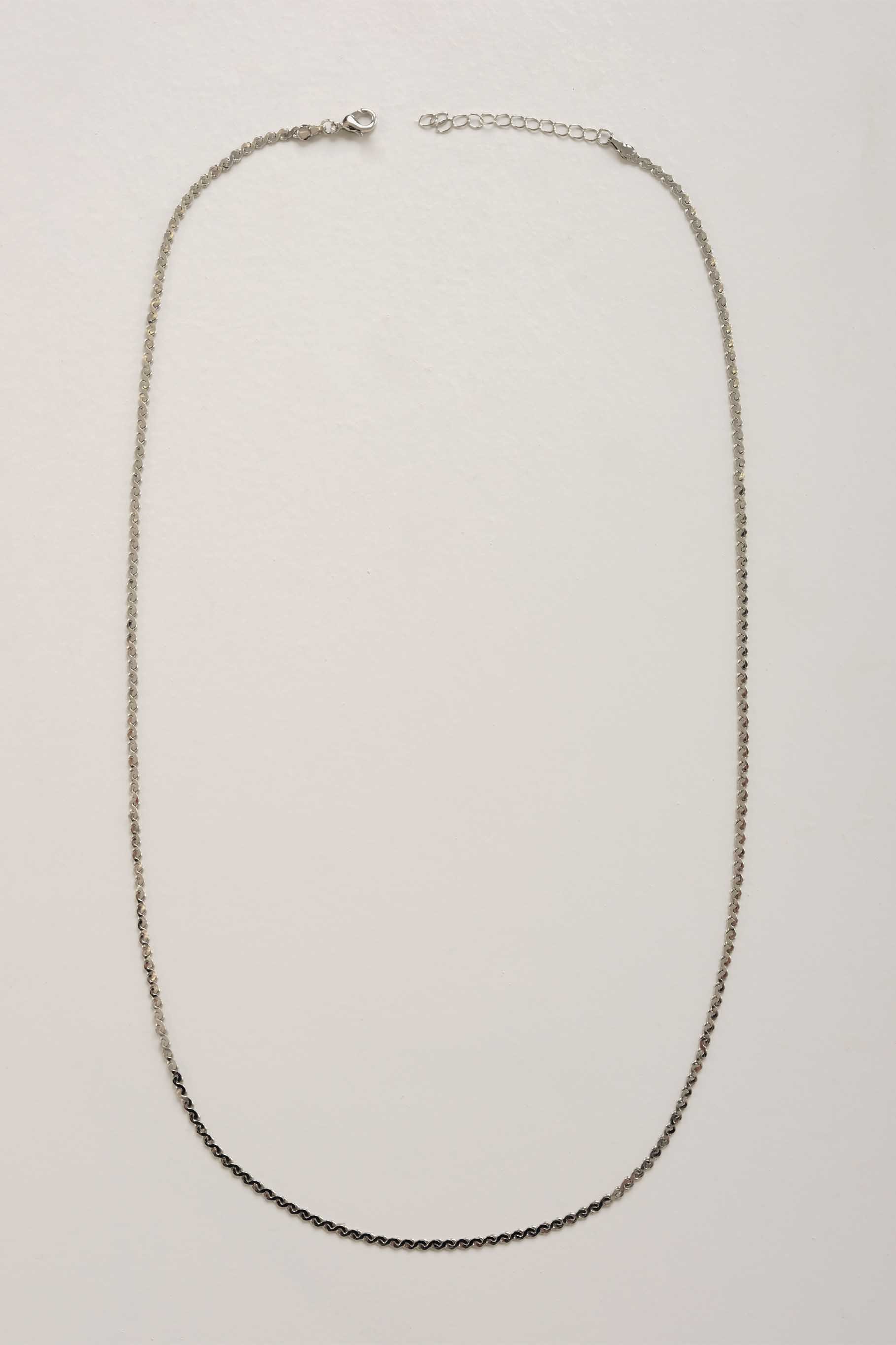 Curf Chain Silver Necklace