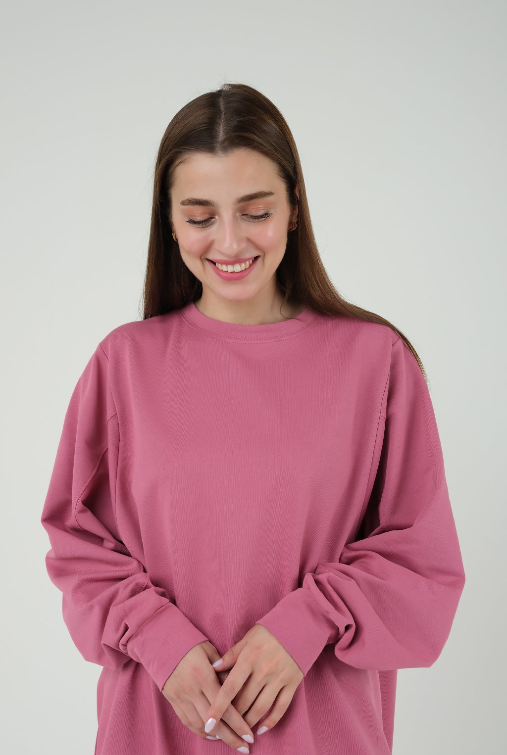 Batwing Sleeved Sweat Orchid