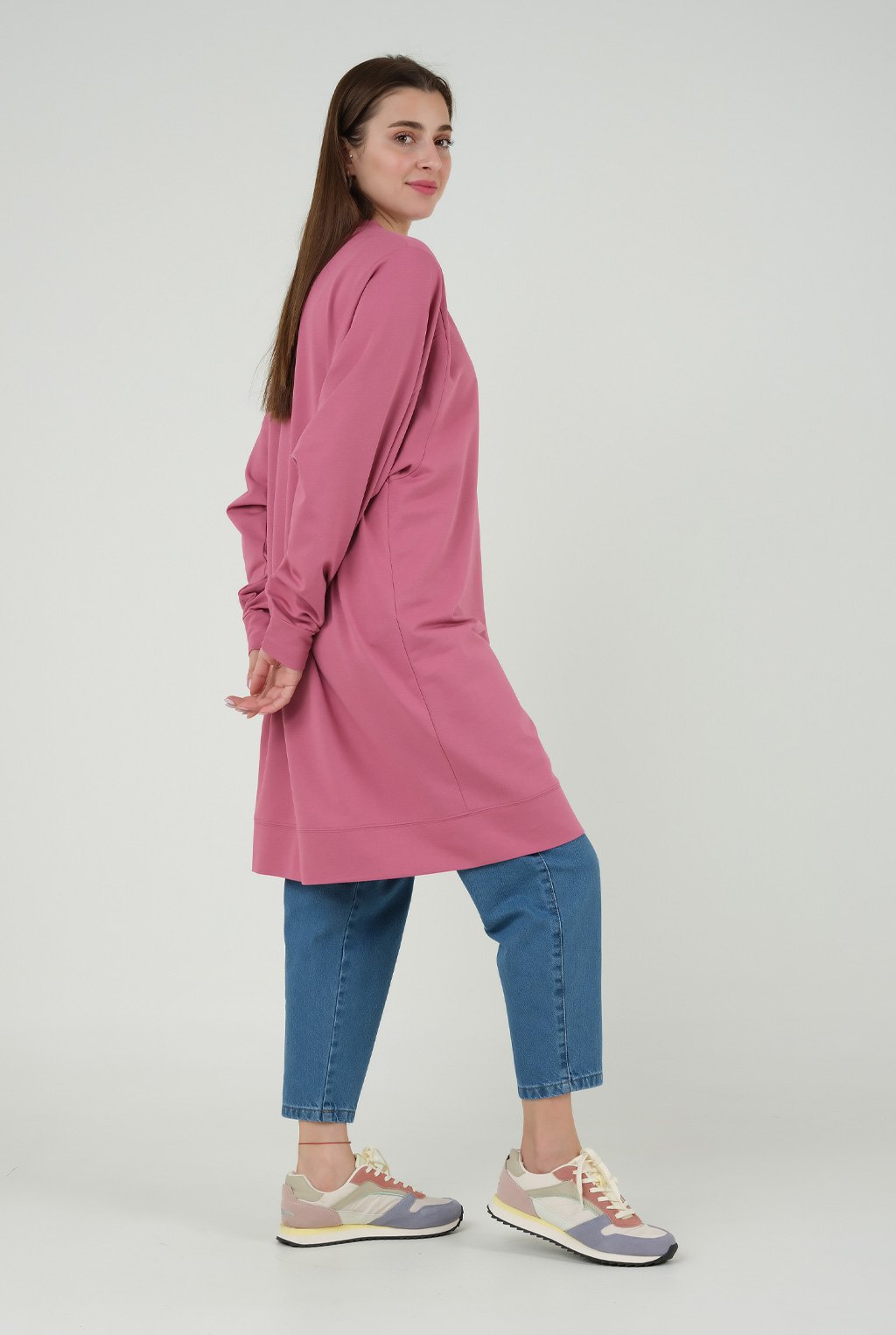 Batwing Sleeved Sweat Orchid