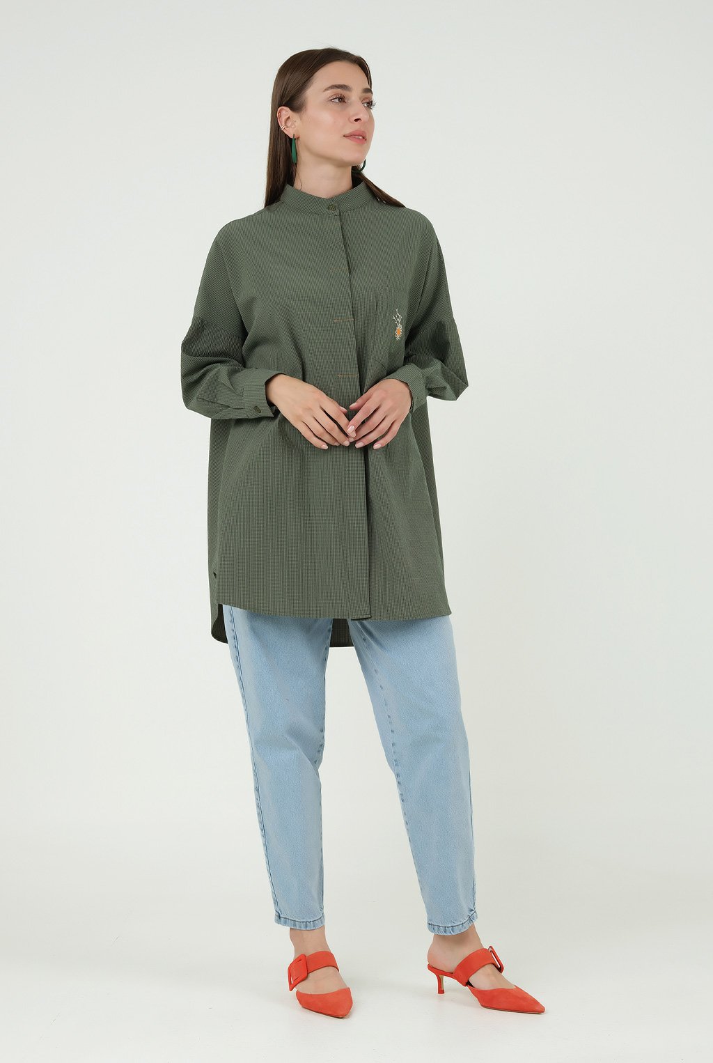 Broidery Detailed Tunic Green 