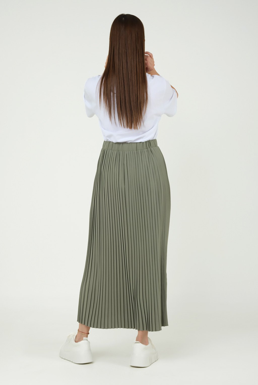 Pleated Skirt Almond Green 