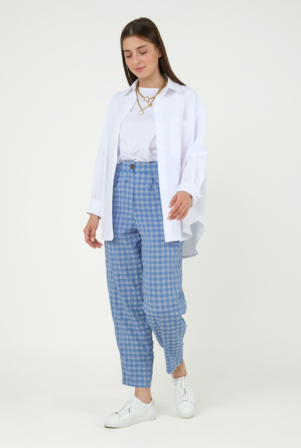 Checkered Trousers Blue 