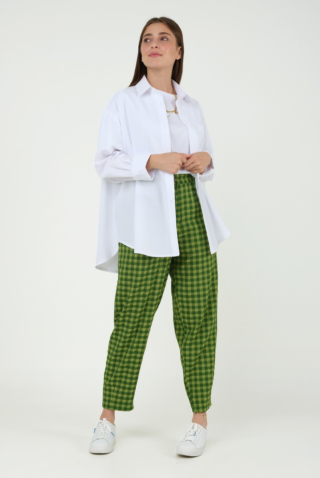 Checkered Trousers Green 