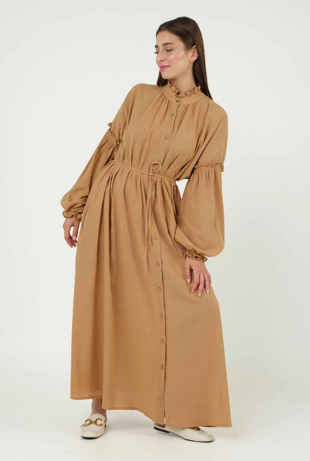 Buldan Dress Camel 