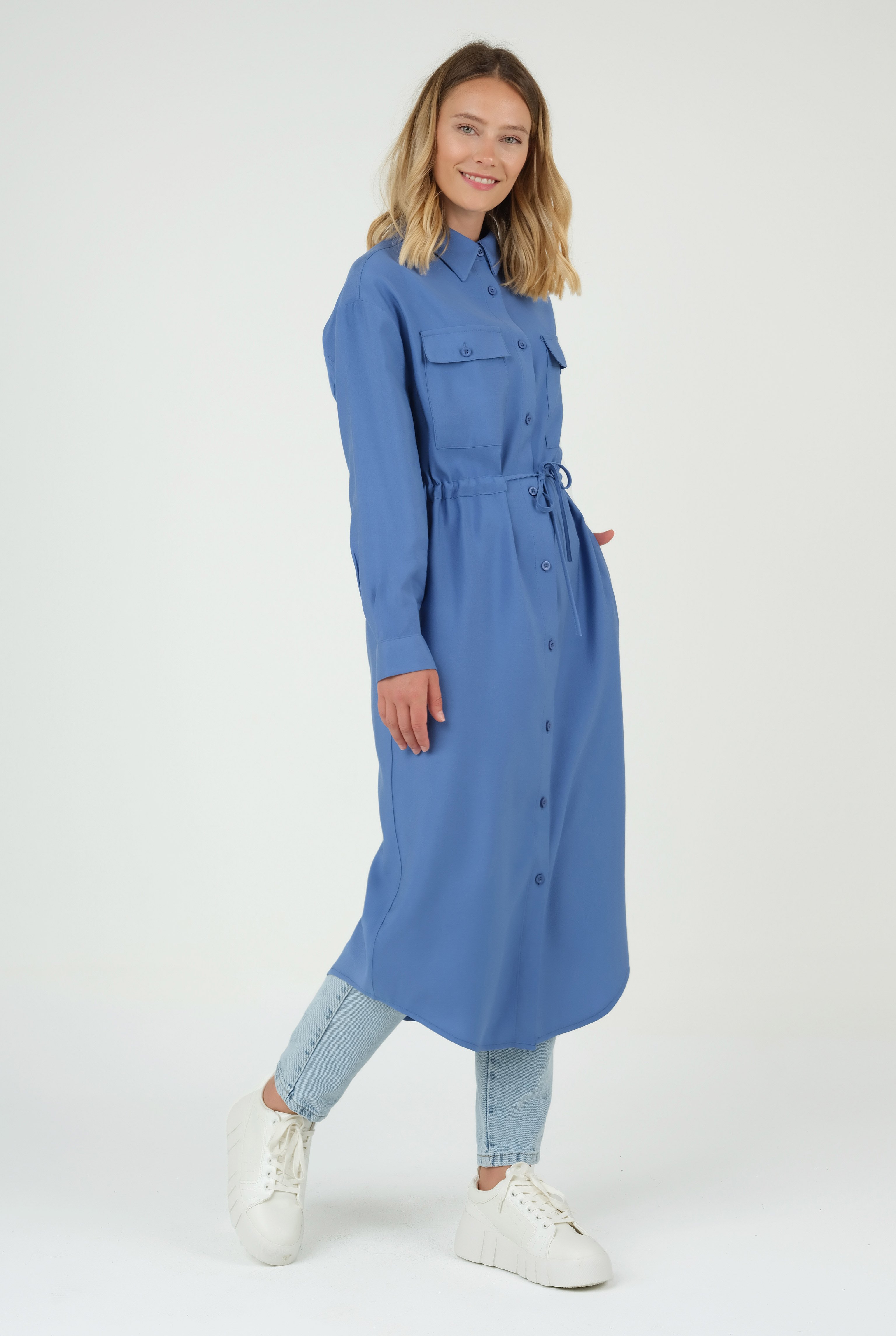Tunnel Detailed Tunic Jean Blue 