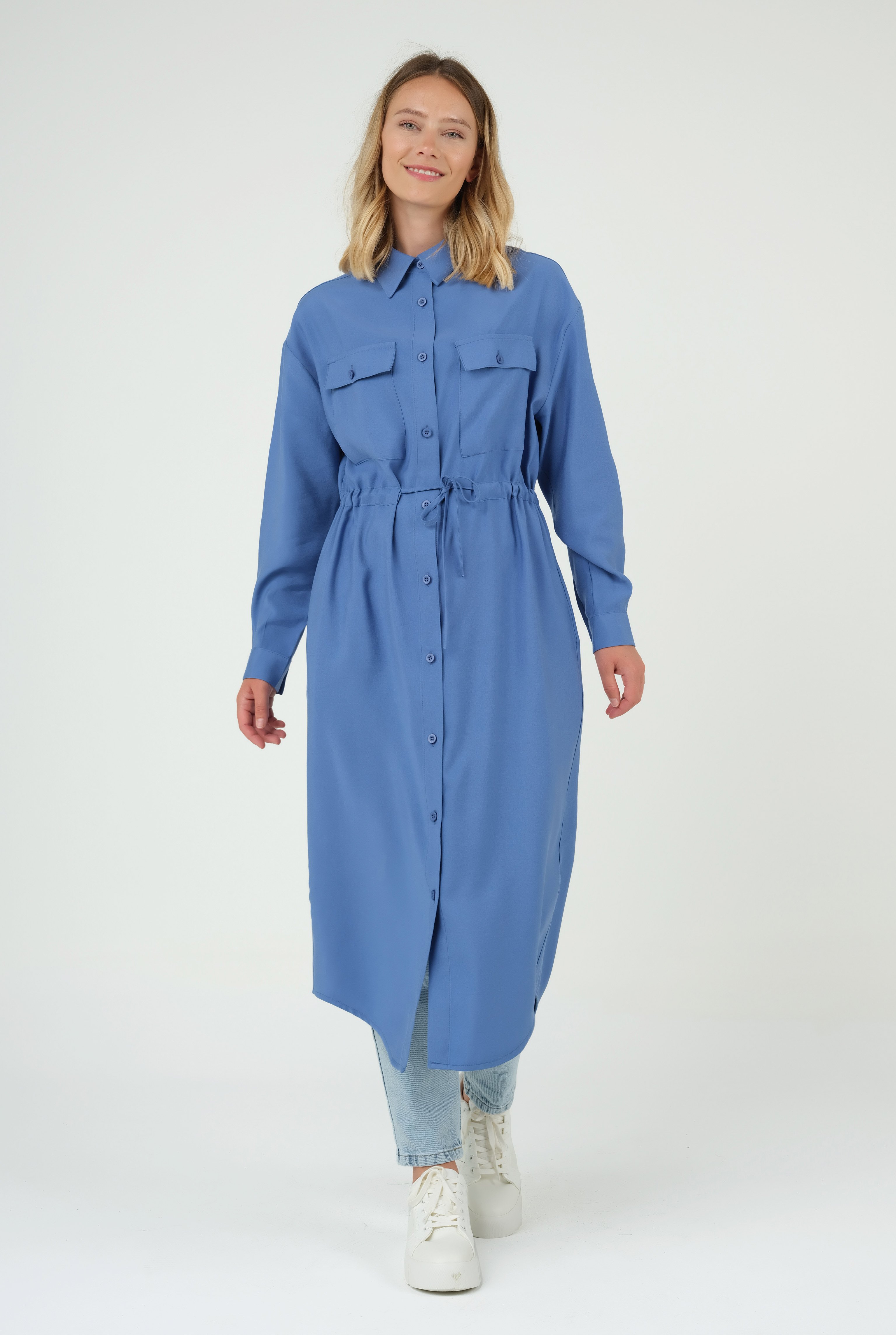 Tunnel Detailed Tunic Jean Blue 