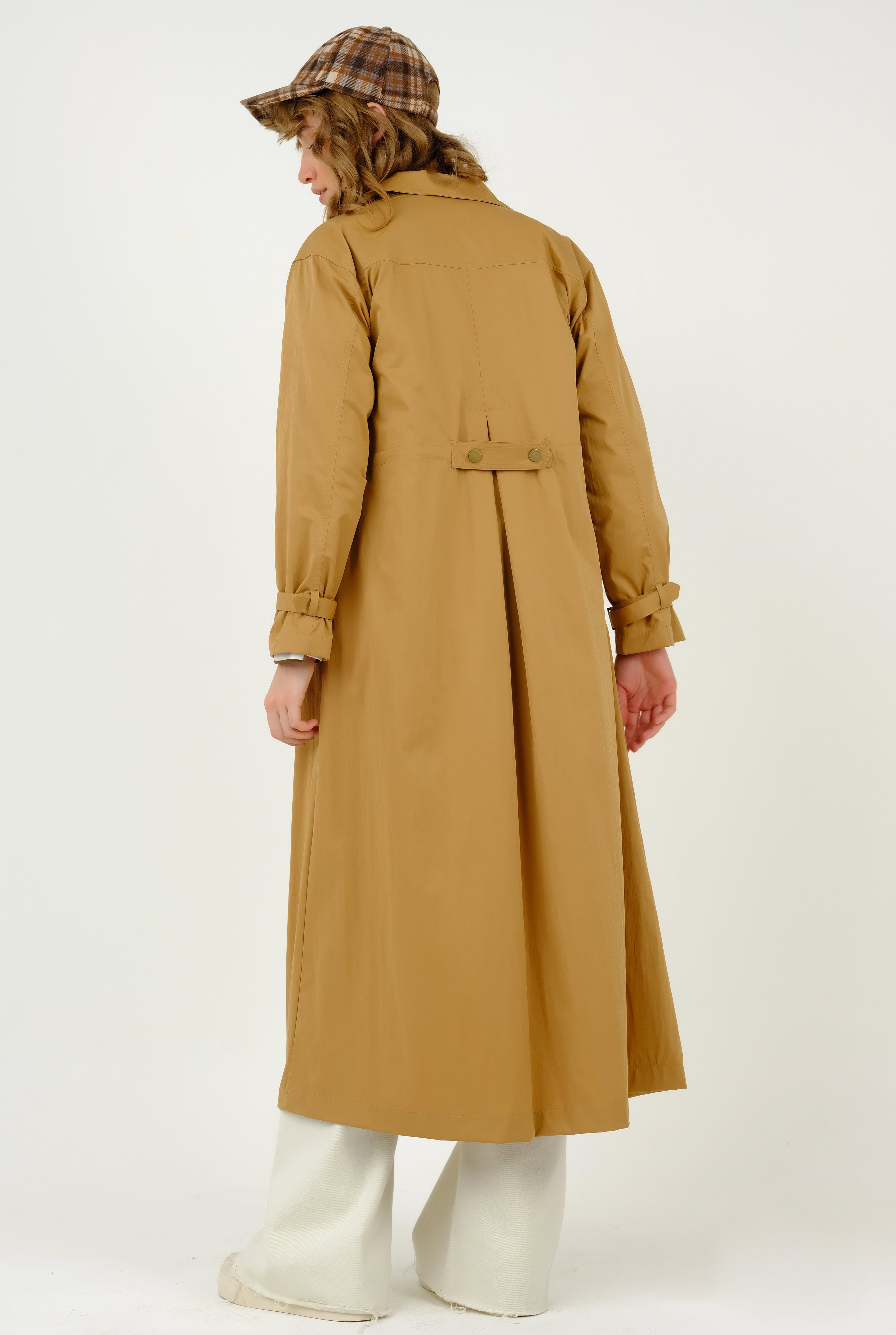 Tunnel Detailed Trench Coat Camel