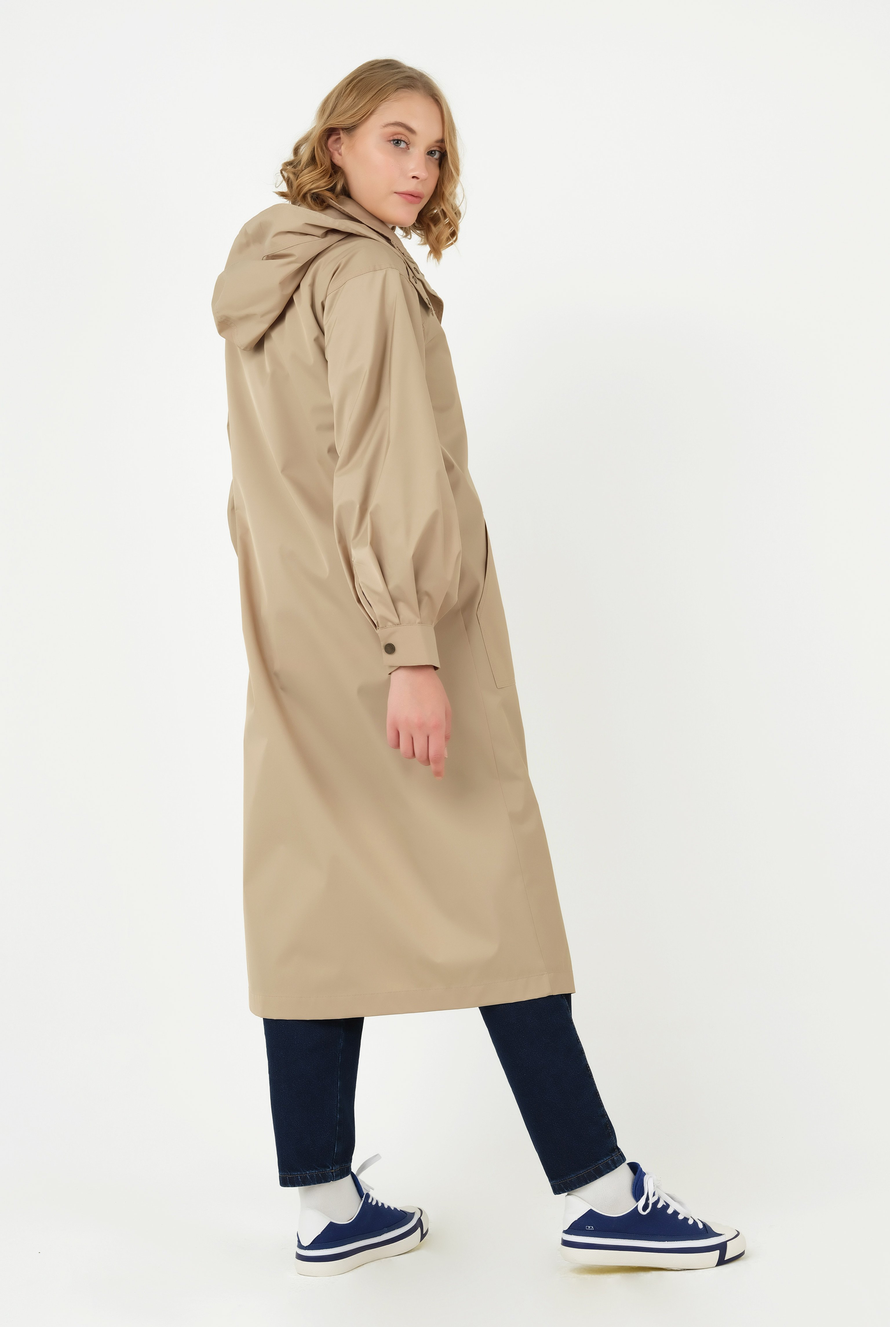 Sport Stitched Trench Coat Stone