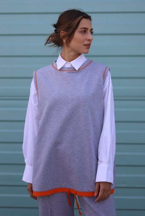 Mini Binding Sweater Gray 