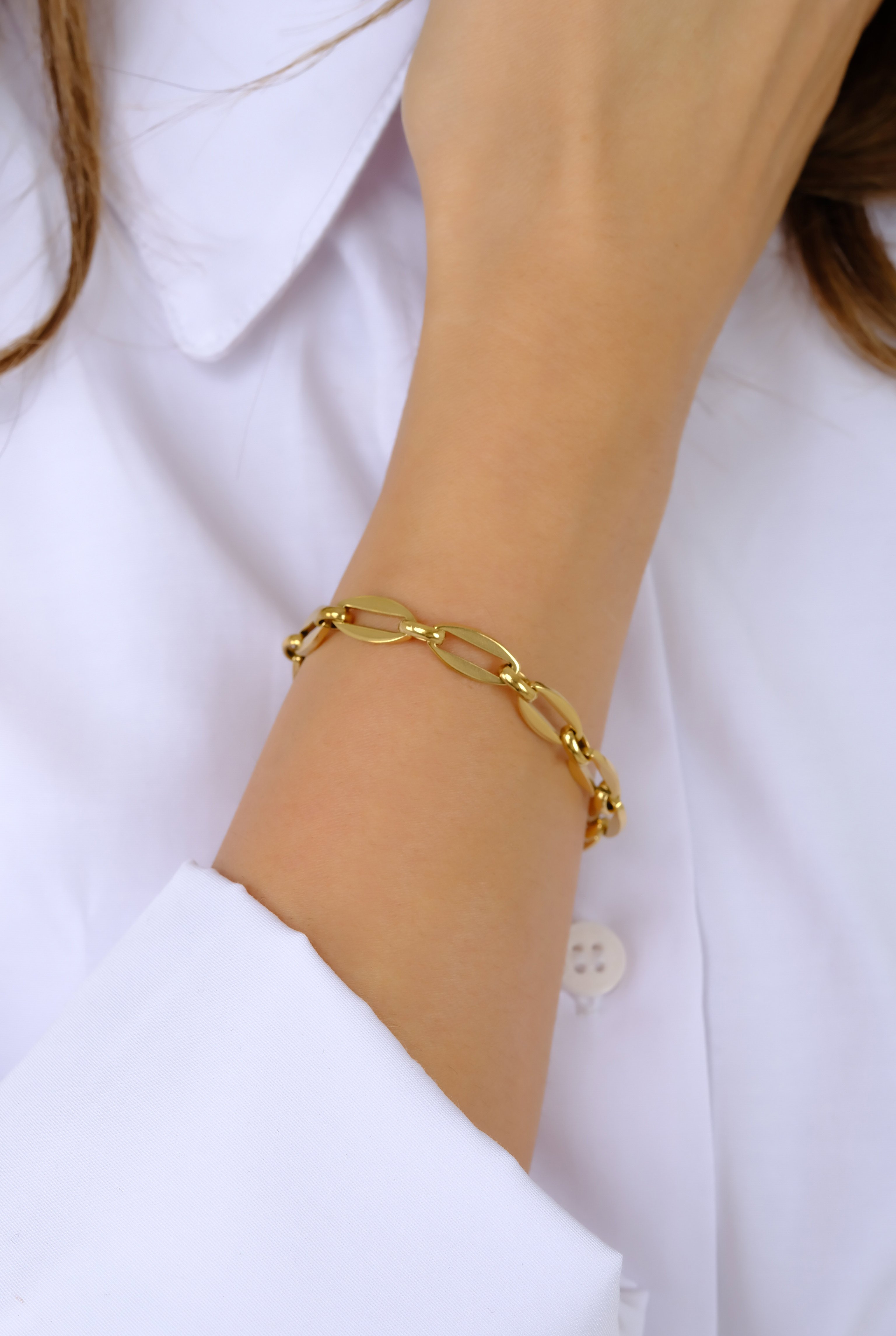 Gold Bracelet With Gold Chain