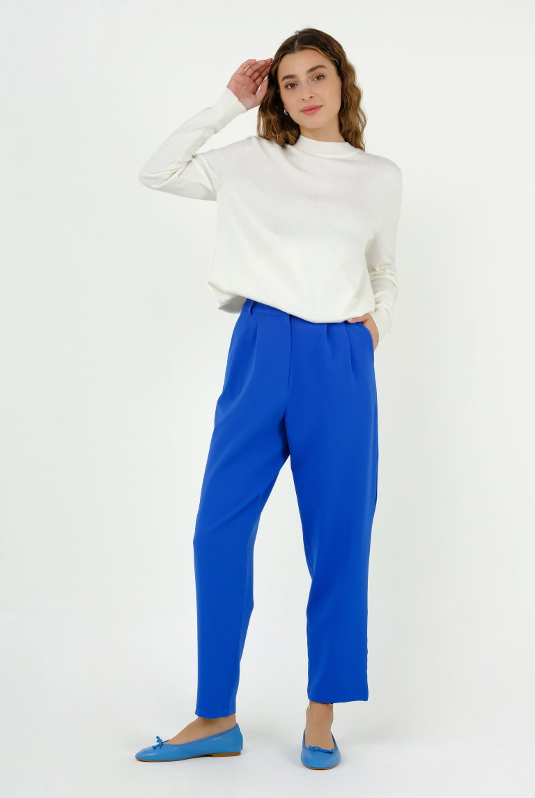 Havuç Pantolon Saks - HE-QA