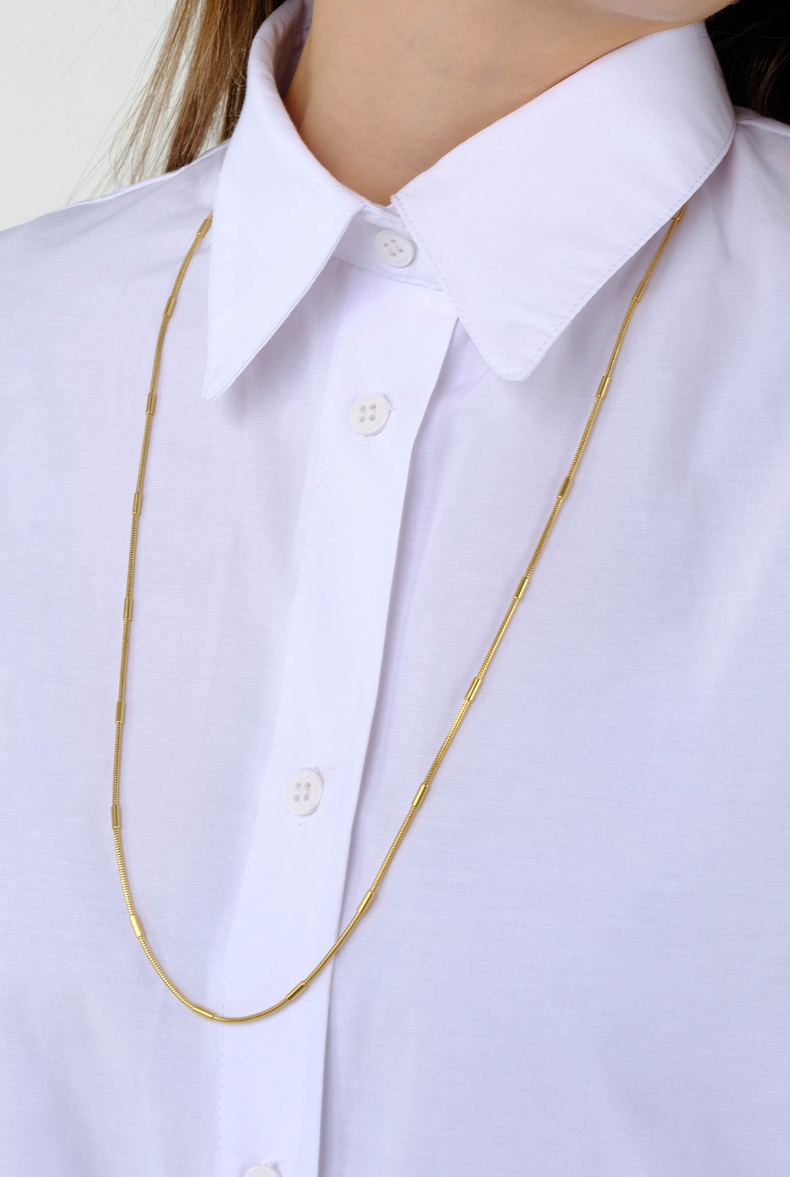 Intermittent Chain Gold Necklace