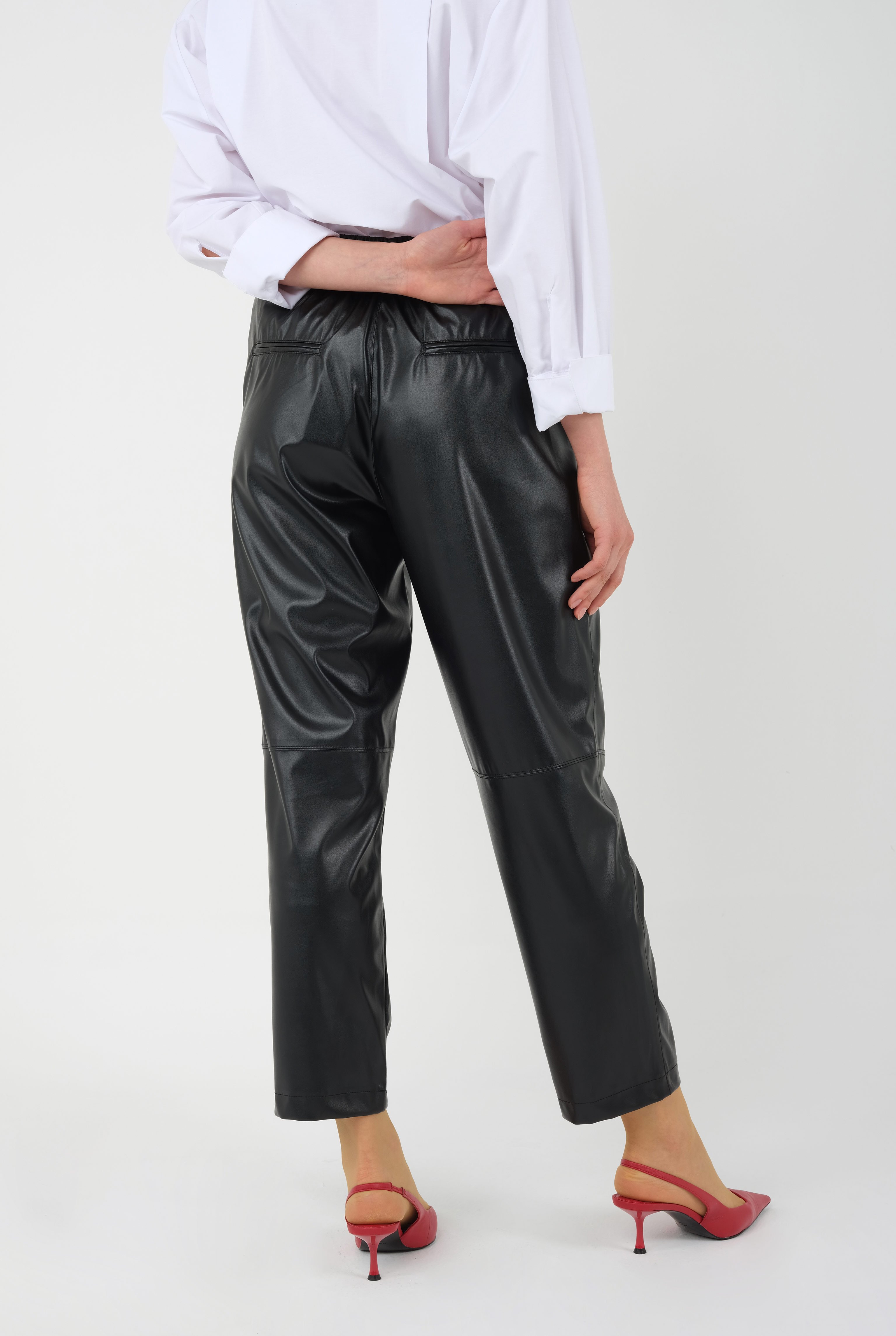 Leather Trousers Black 