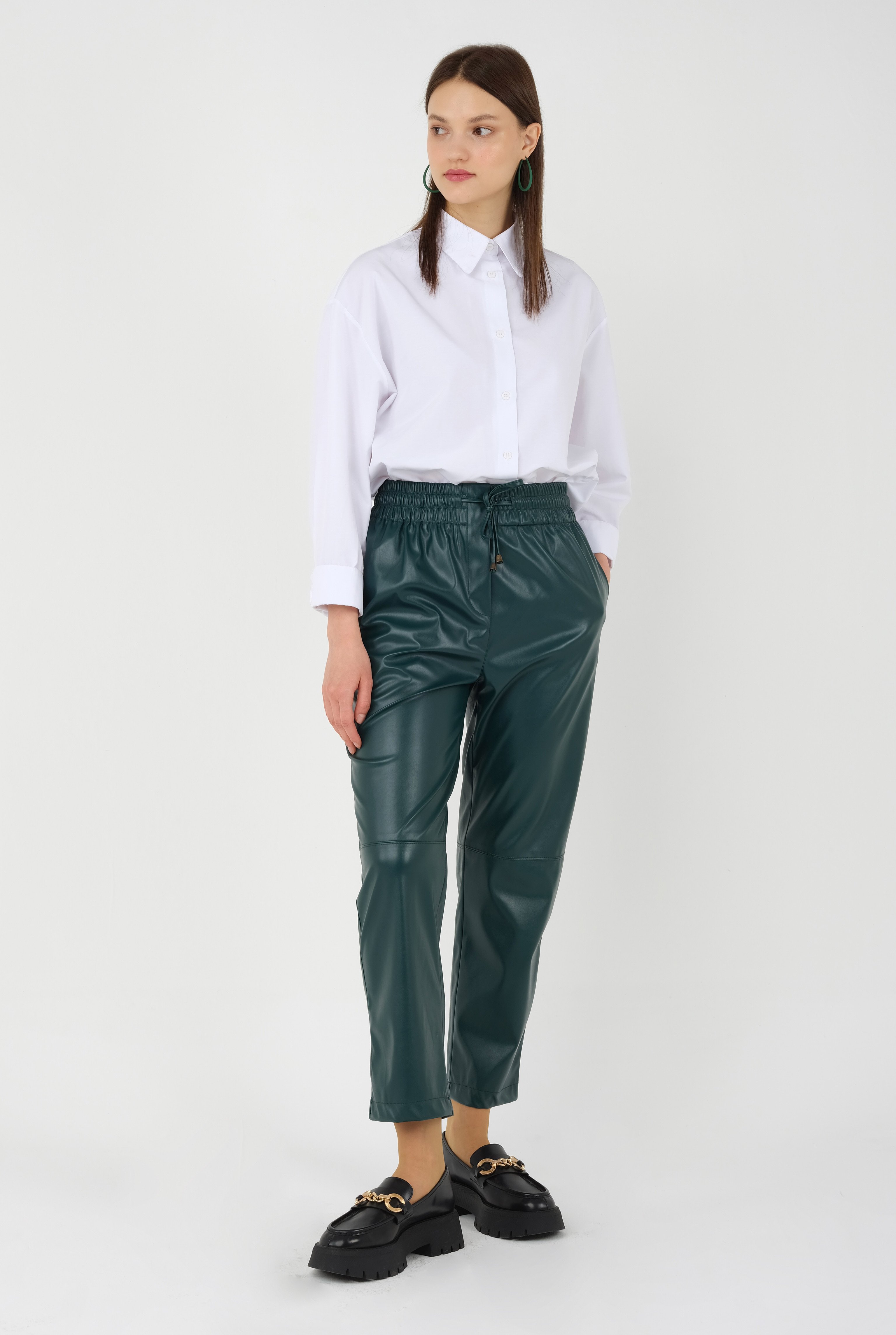 Leather Trousers Green 