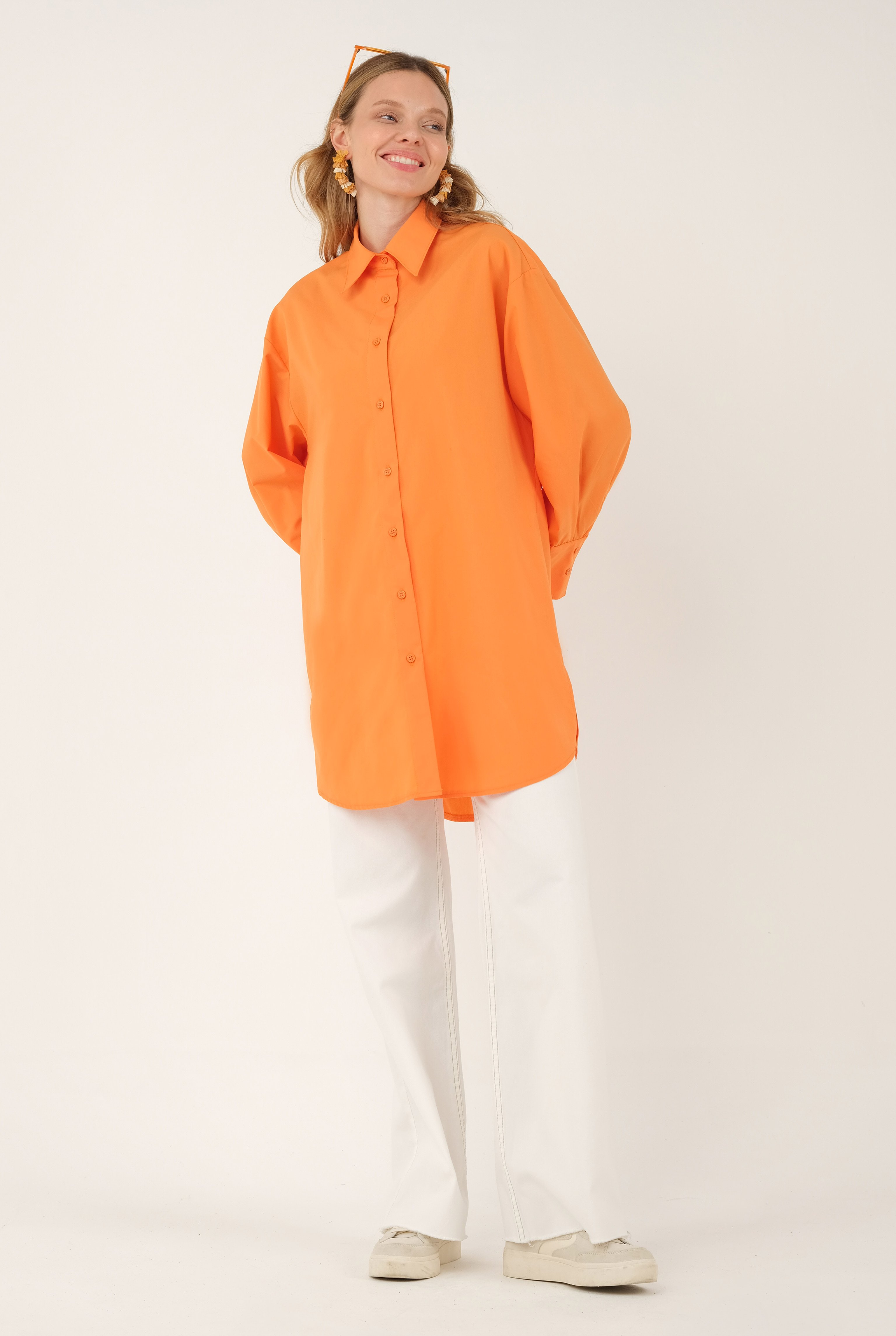 Poplin Shirt 90 cm Orange