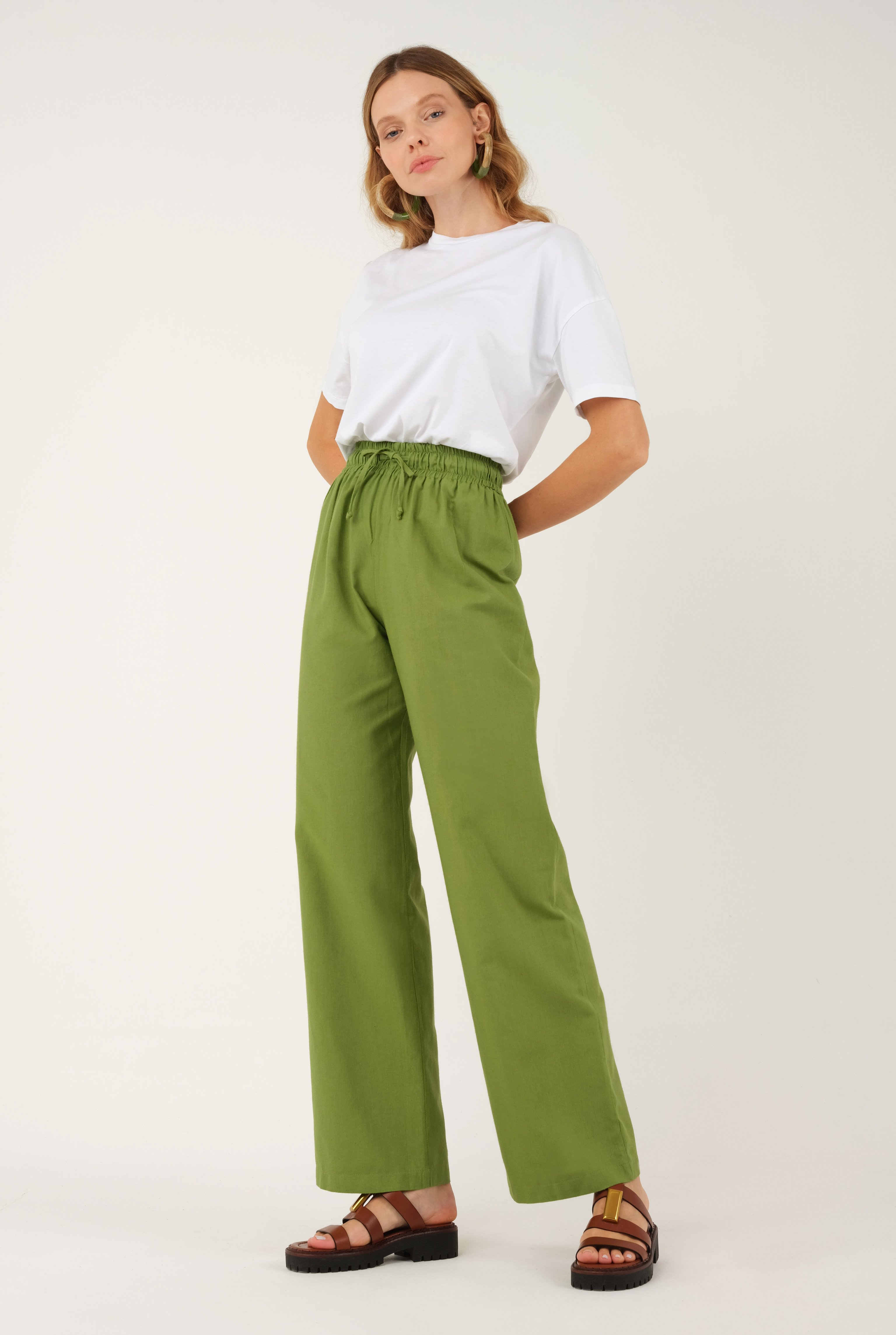 Natural Pantolon Fıstık Yeşili