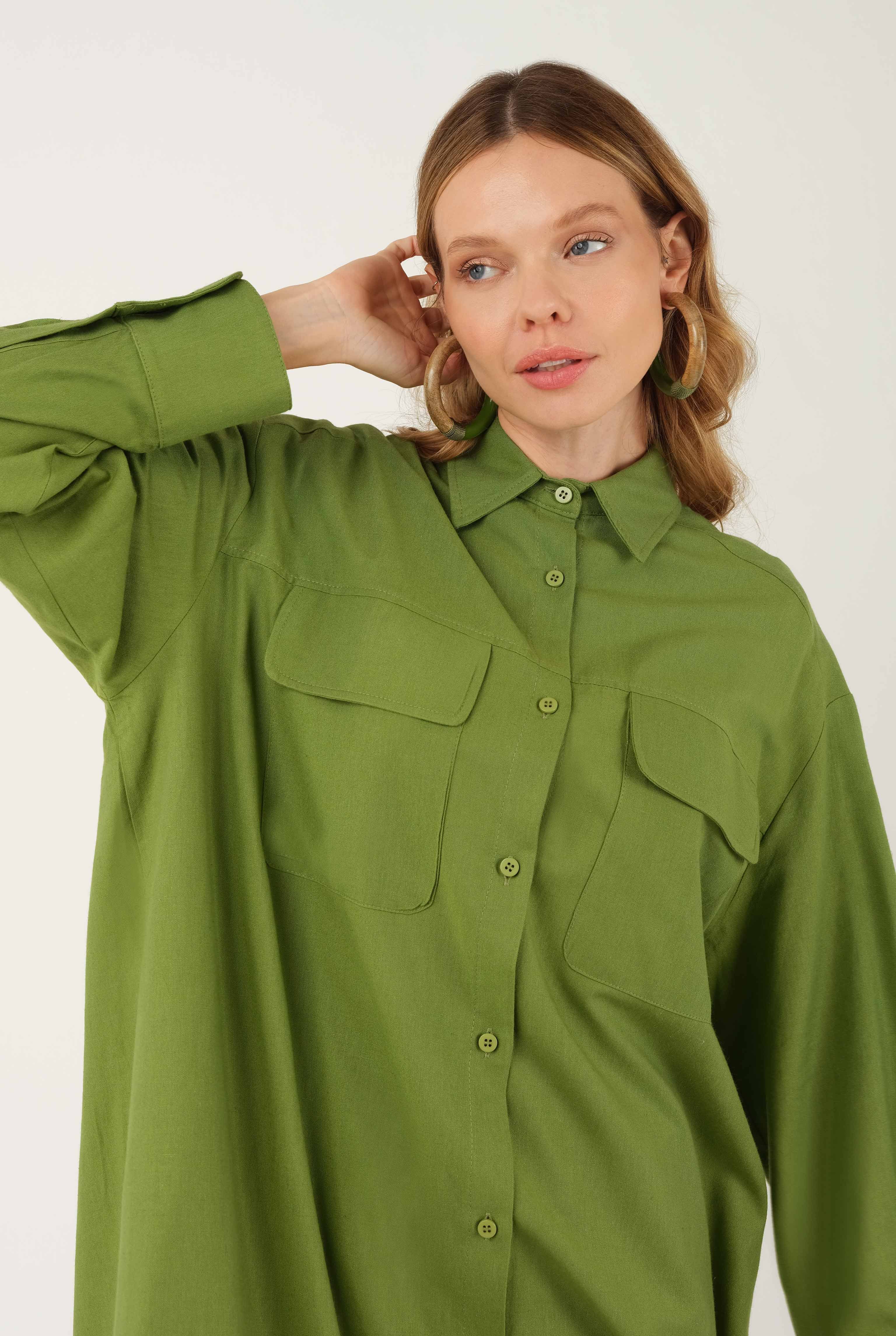 Natural Gömlek Fıstık Yeşili