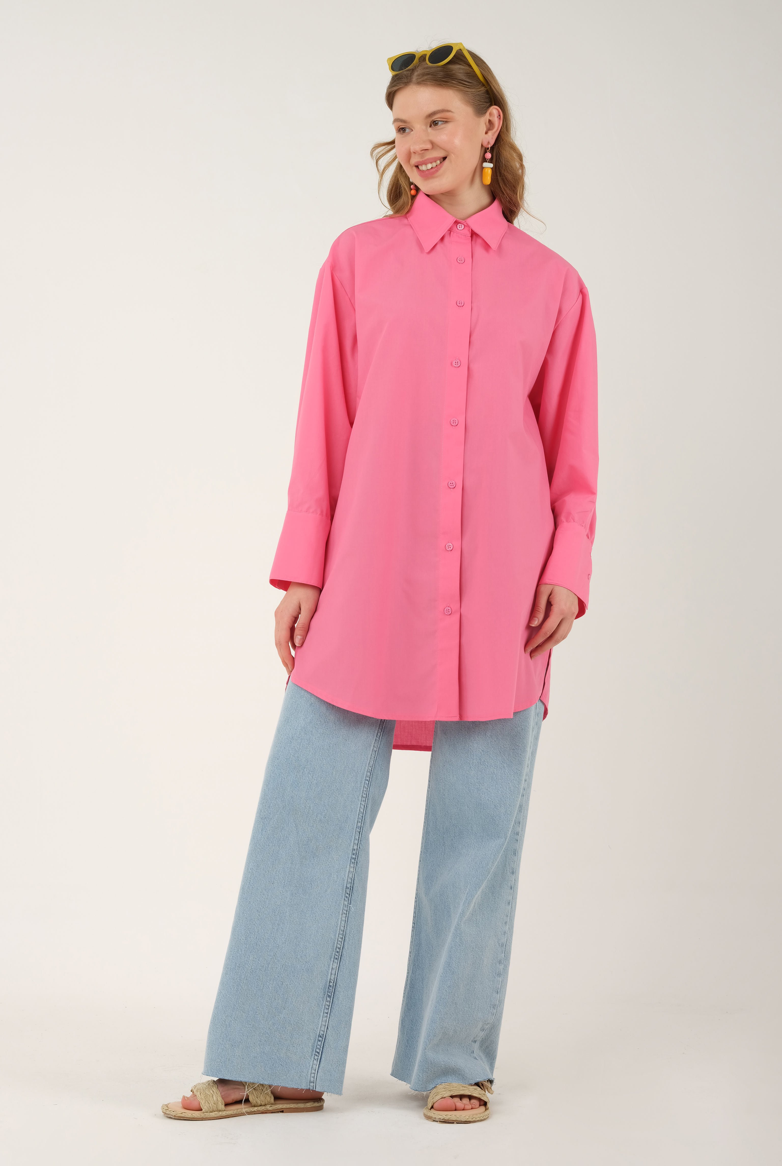 Poplin Shirt 90 cm Soft Pink
