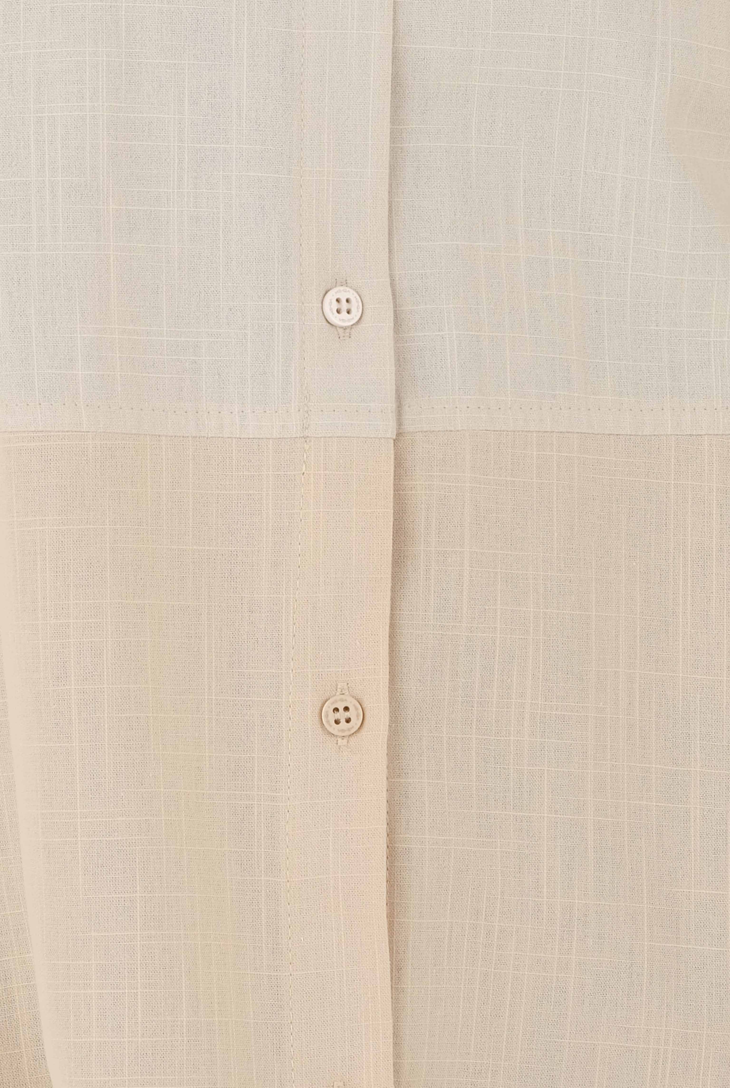 Two-Color Shirt Beige 