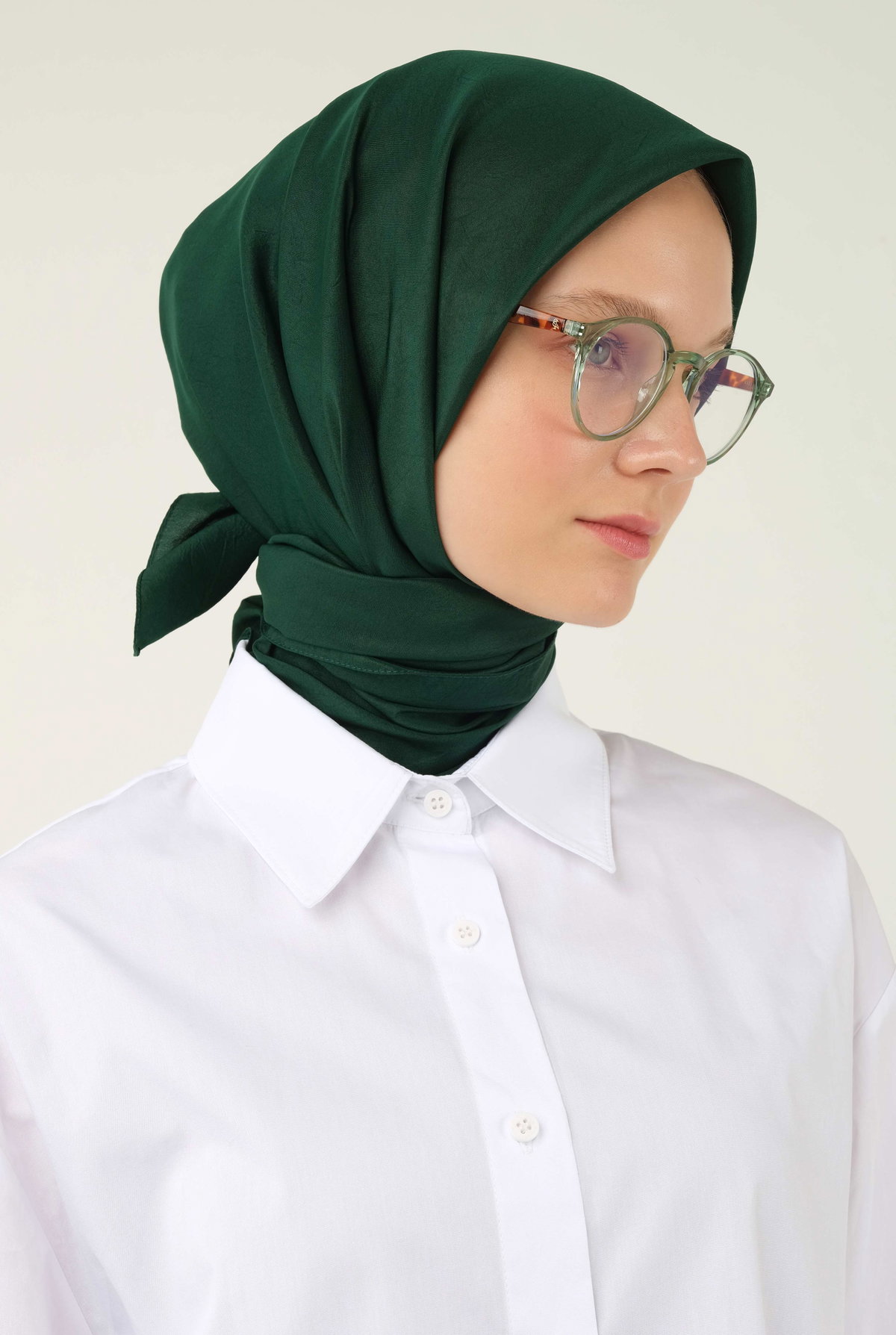 Soft Wrinkled Scarf Emerald - HE-QA