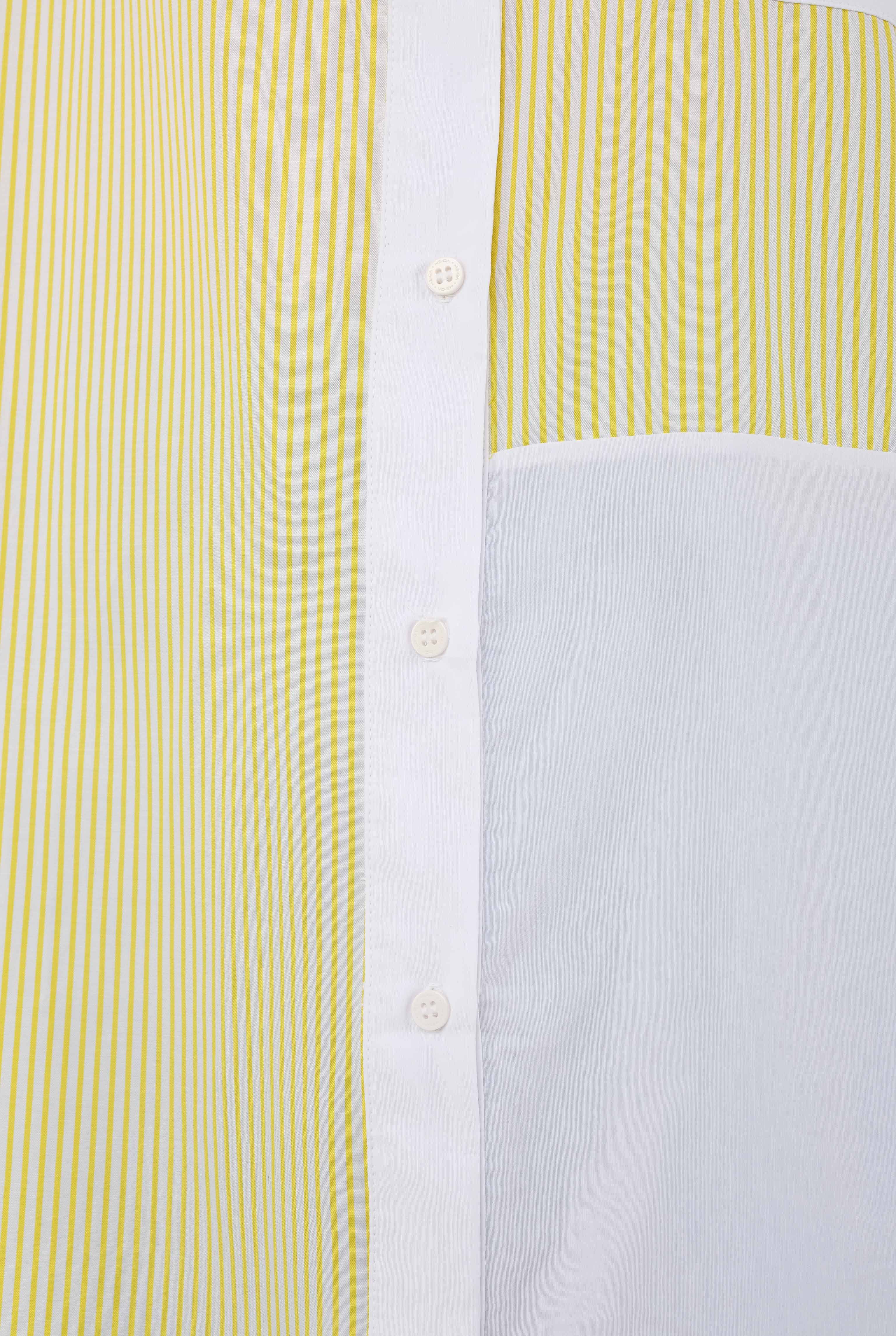Striped Binding Shirt Yellow
