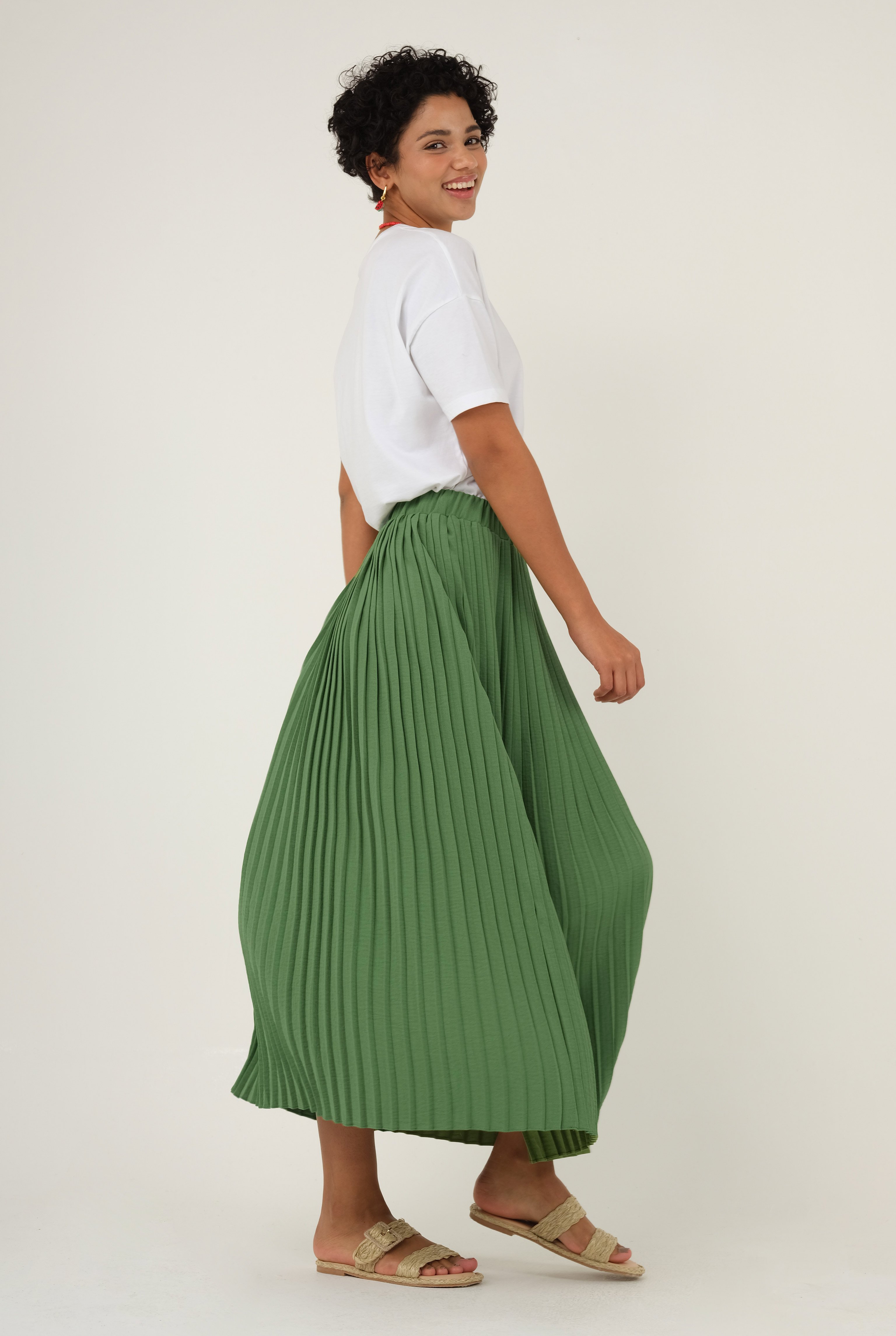 Pleated Skirt Green 