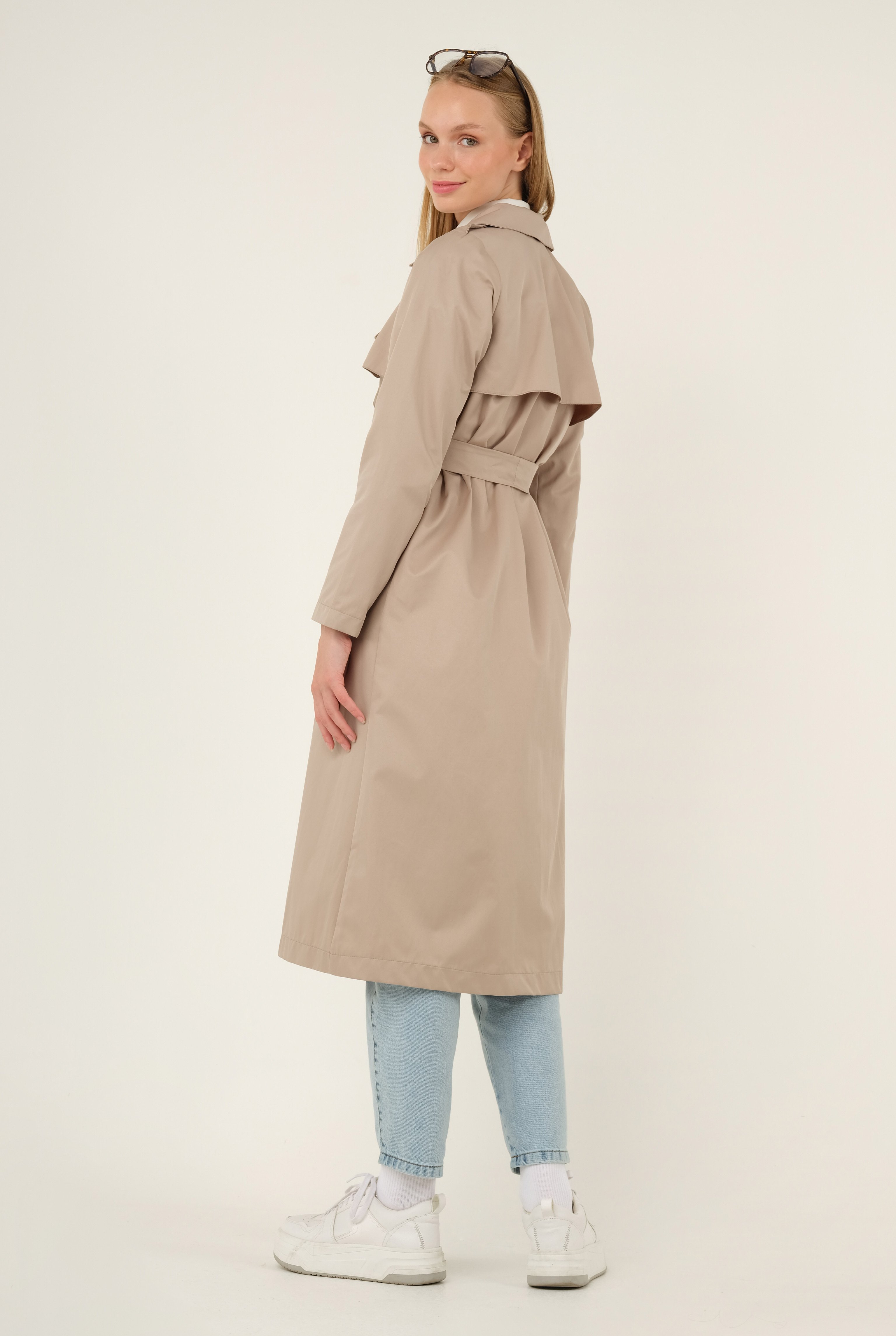 Past Trench Coat Stone Colour 