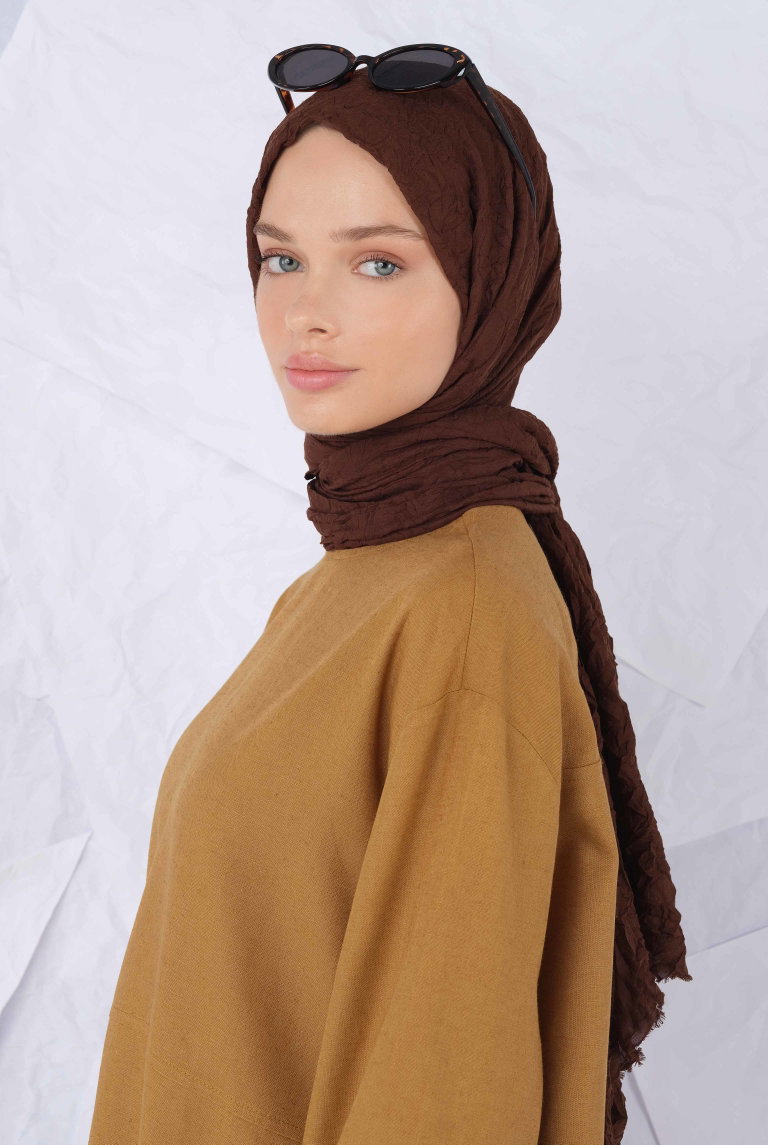 Kraş Şal Koyu Kahve - HE-QA