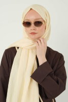 Soft Wrinkled Shawl Vanilla 