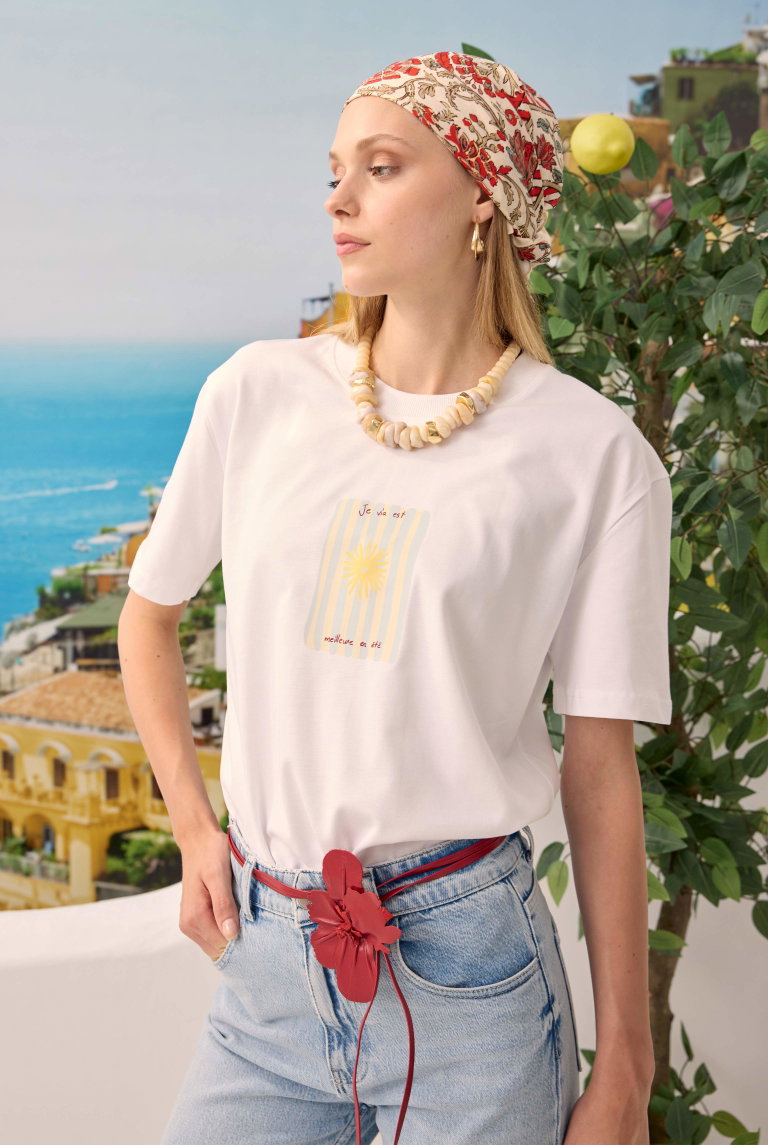 Baskılı Basic Tişört Sunshine - HE-QA