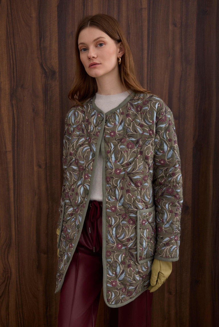 Patterned Quilted Jacket Gillyflower - HE-QA
