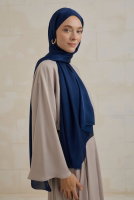 Janjan Pearl Şal Lacivert 