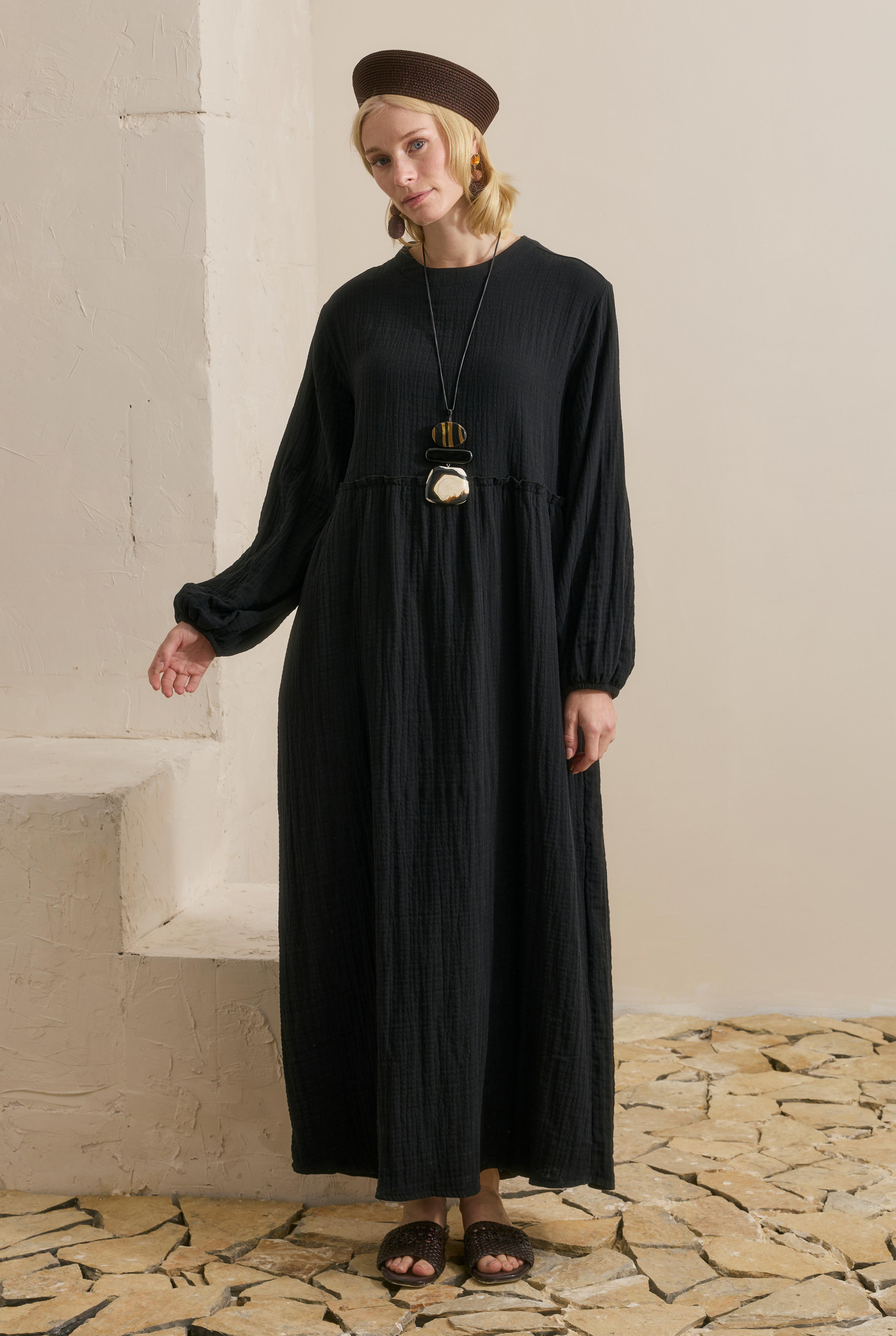 Muslin Dress Black - 1